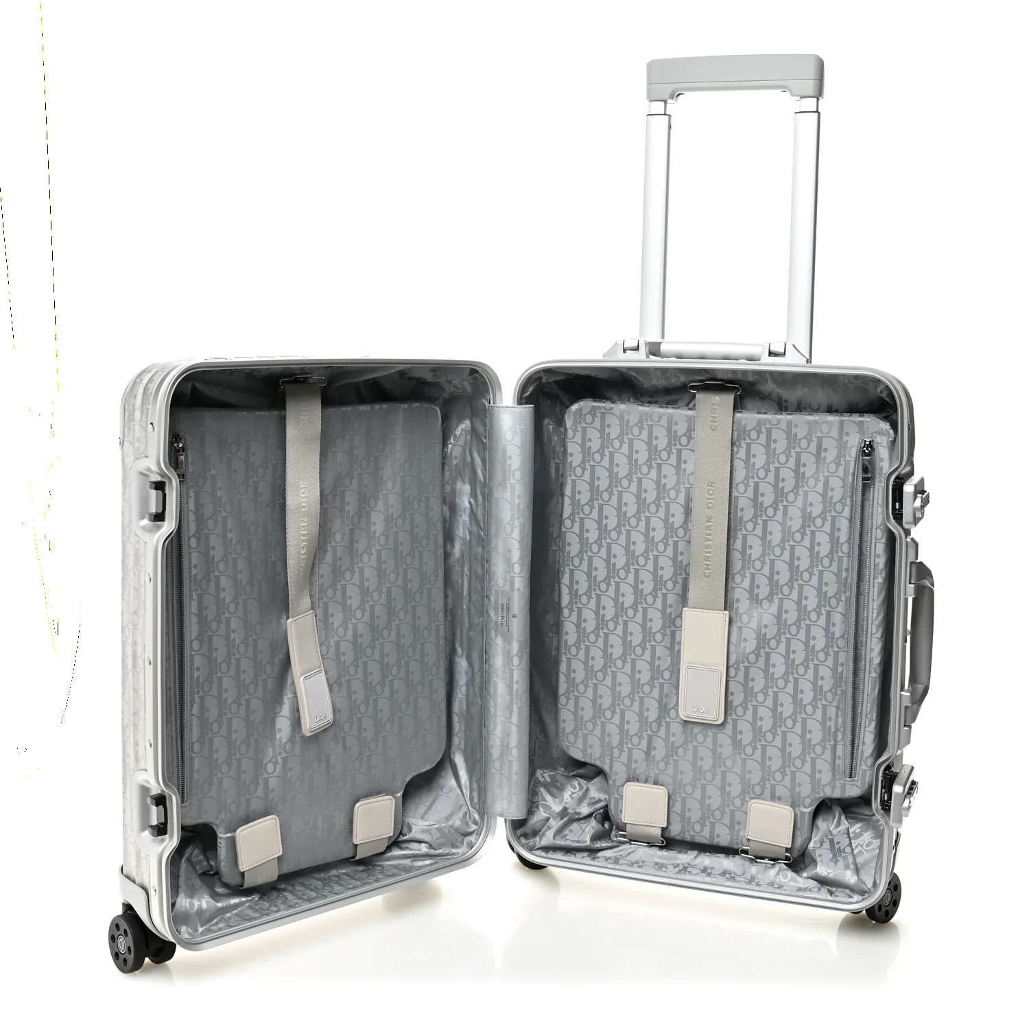 X RIMOWA Aluminum Gradient Cabin Luggage Silver - Image 4