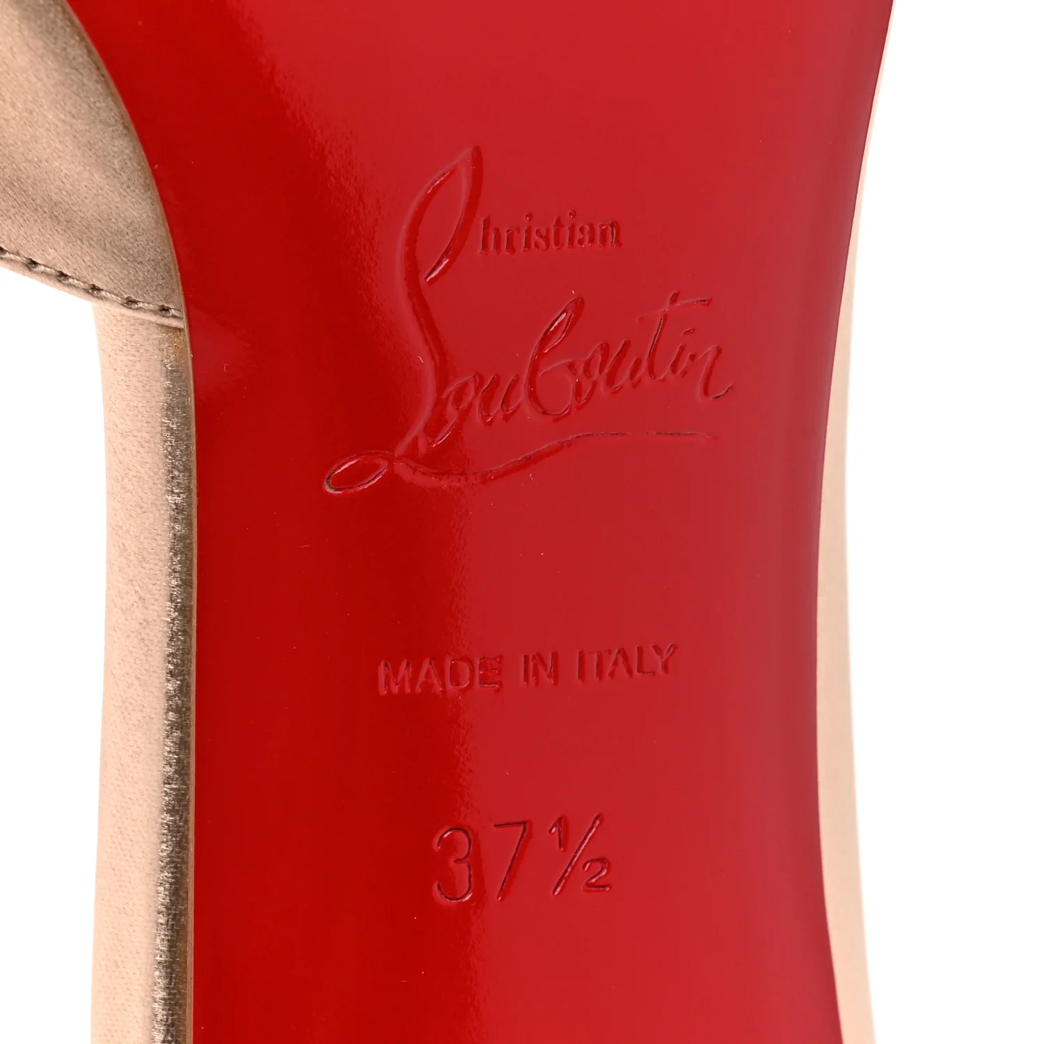 Calfskin Laminato Satin Iriza 85 Pumps 37.5 Leche - Image 13