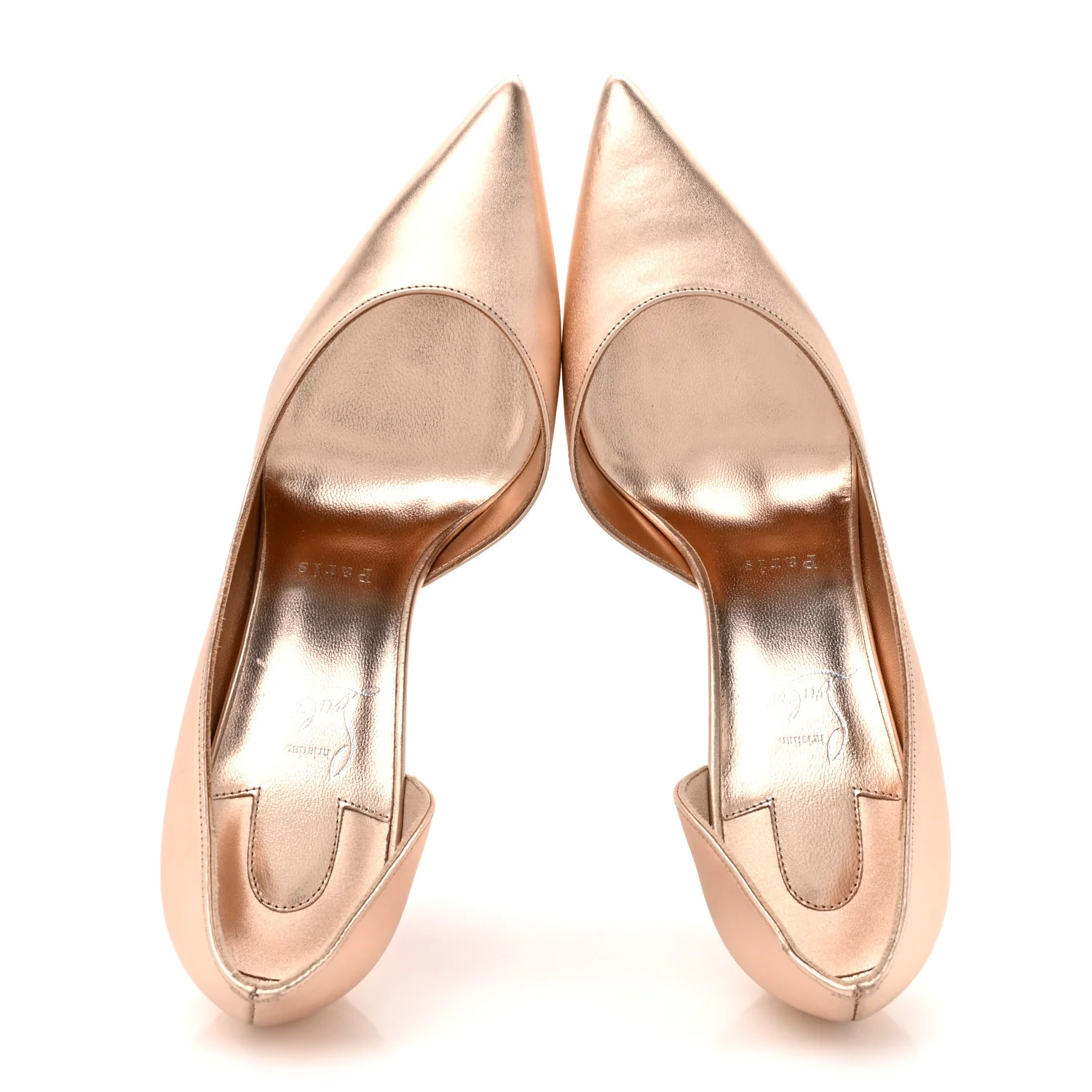 Calfskin Laminato Satin Iriza 85 Pumps 37.5 Leche - Image 3