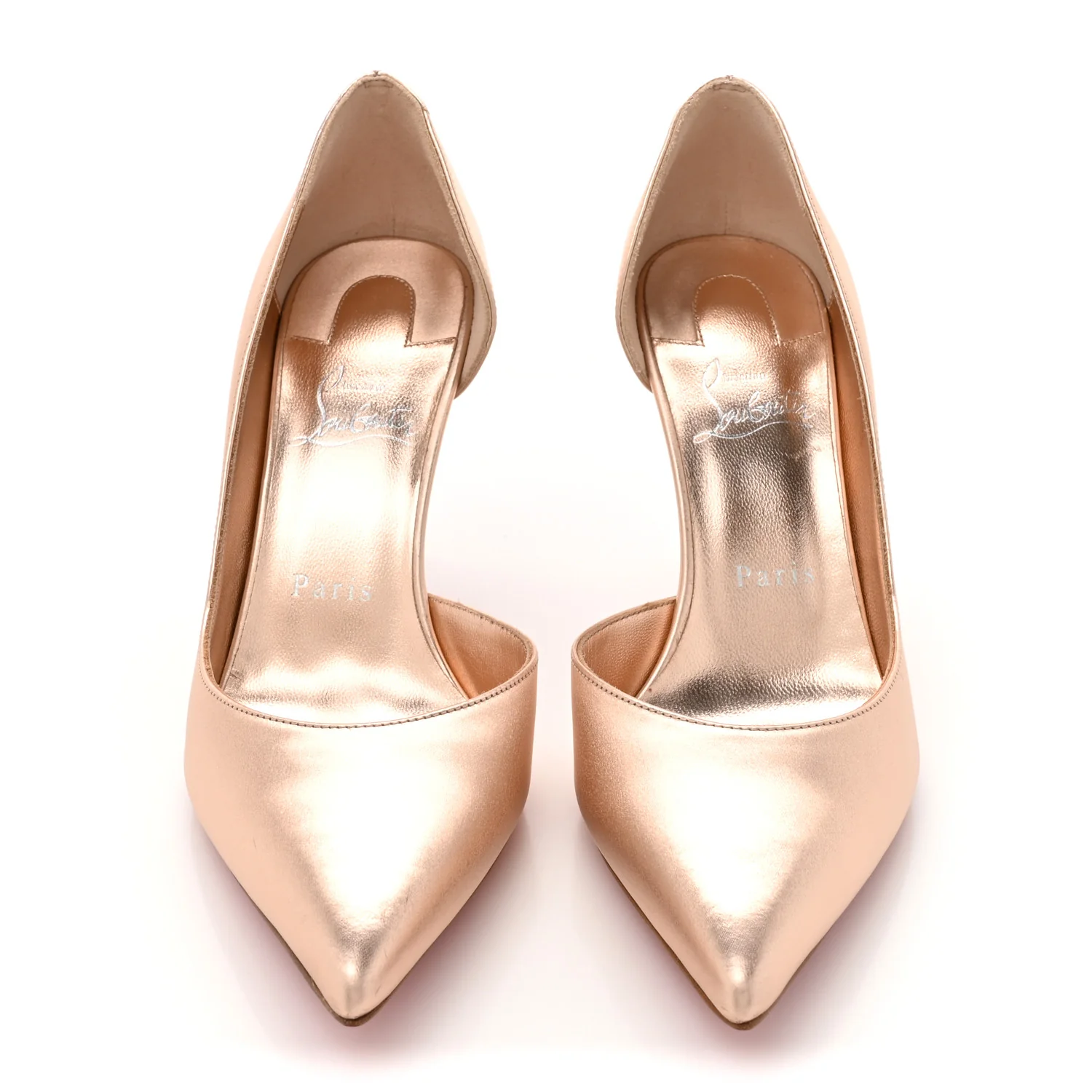 Calfskin Laminato Satin Iriza 85 Pumps 37.5 Leche - Image 5
