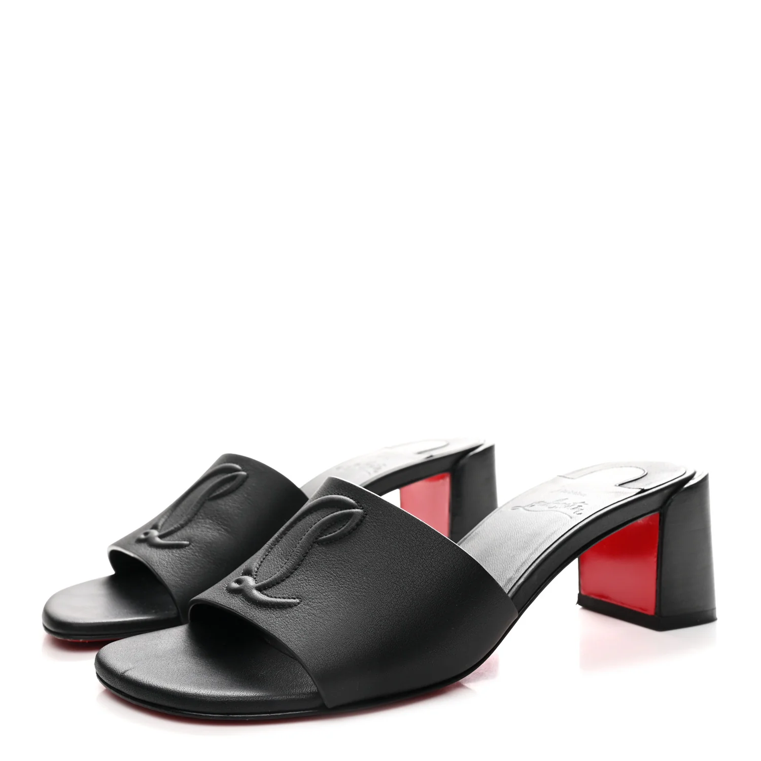 Calfskin Logo Embossed So CL 55 Mule 37.5 Black - Image 4