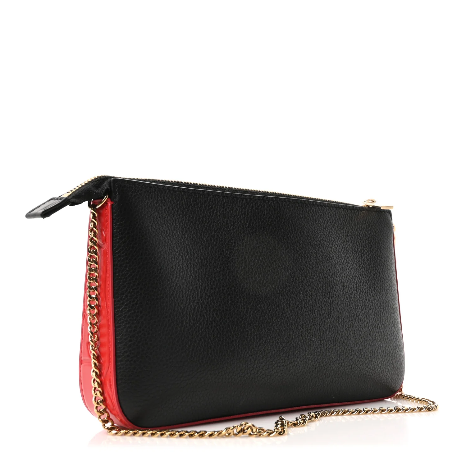 Calfskin Loubila Chain Clutch Black - Image 3