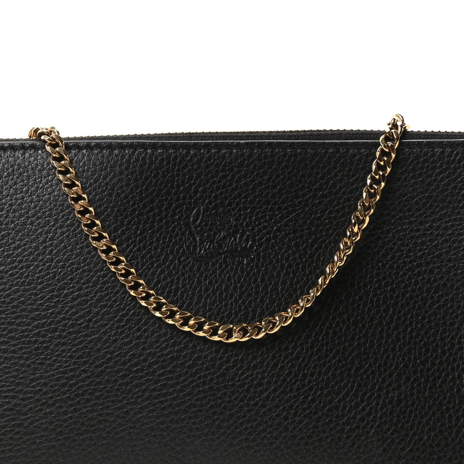 Calfskin Loubila Chain Clutch Black - Image 7