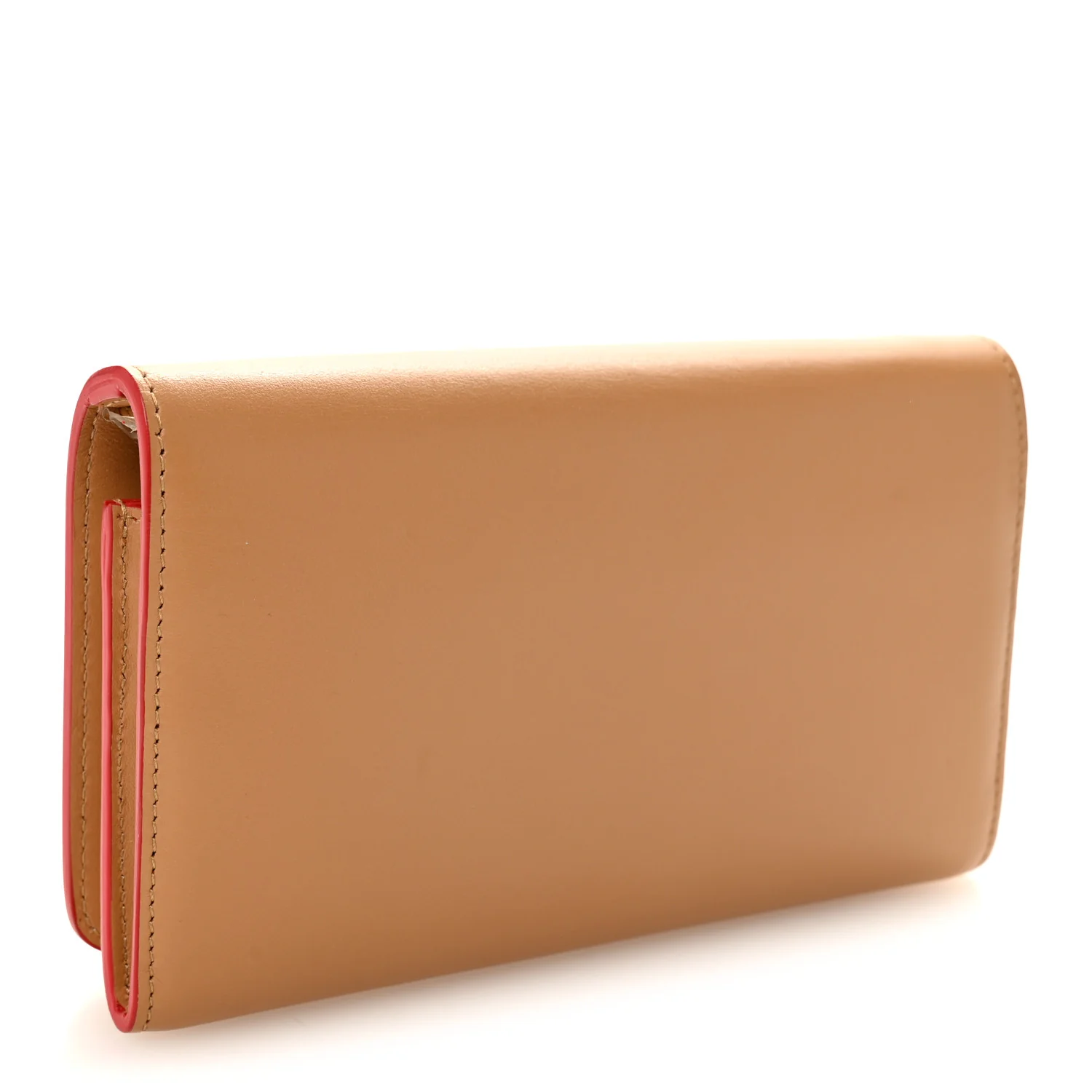 Calfskin Macaron Spiked Flap Wallet Cannelle - Image 3