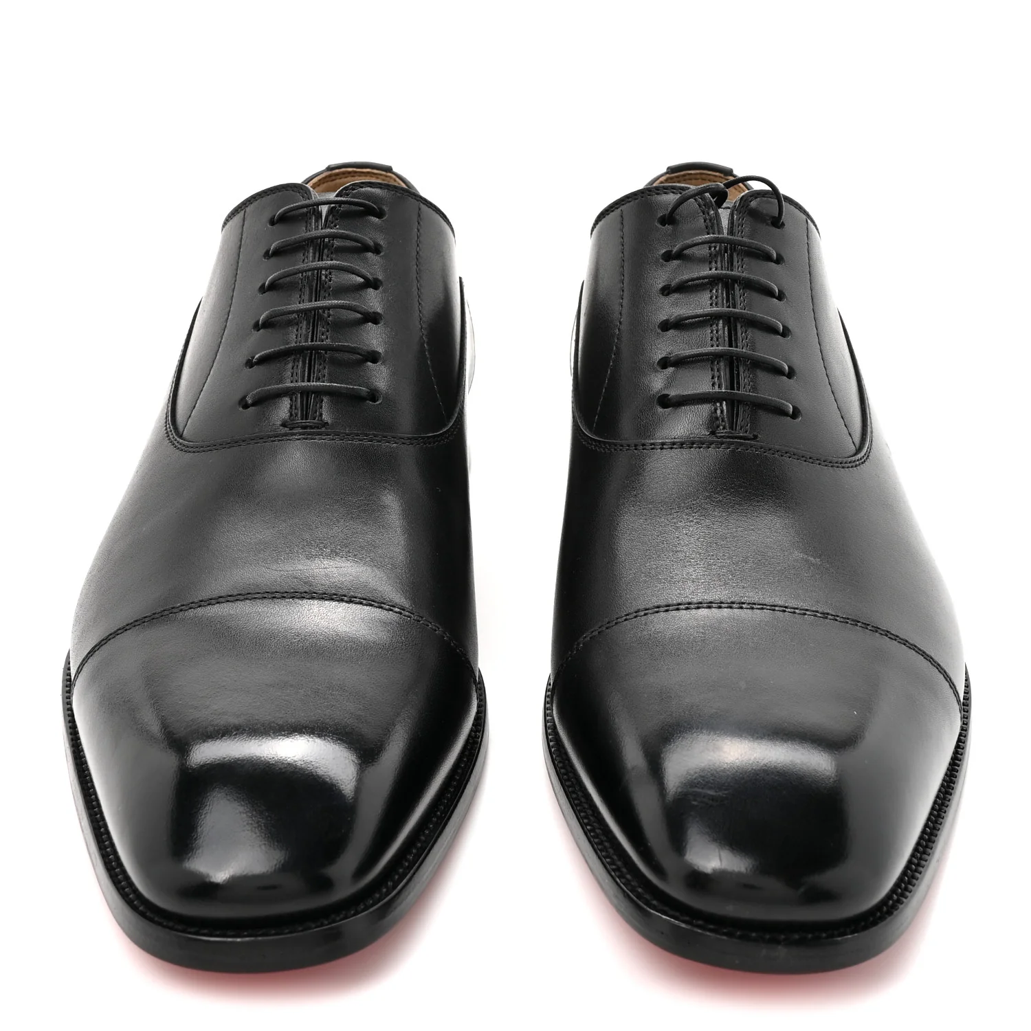 Calfskin Mens Greggroy Flat Derby Oxford 41.5 Black - Image 3