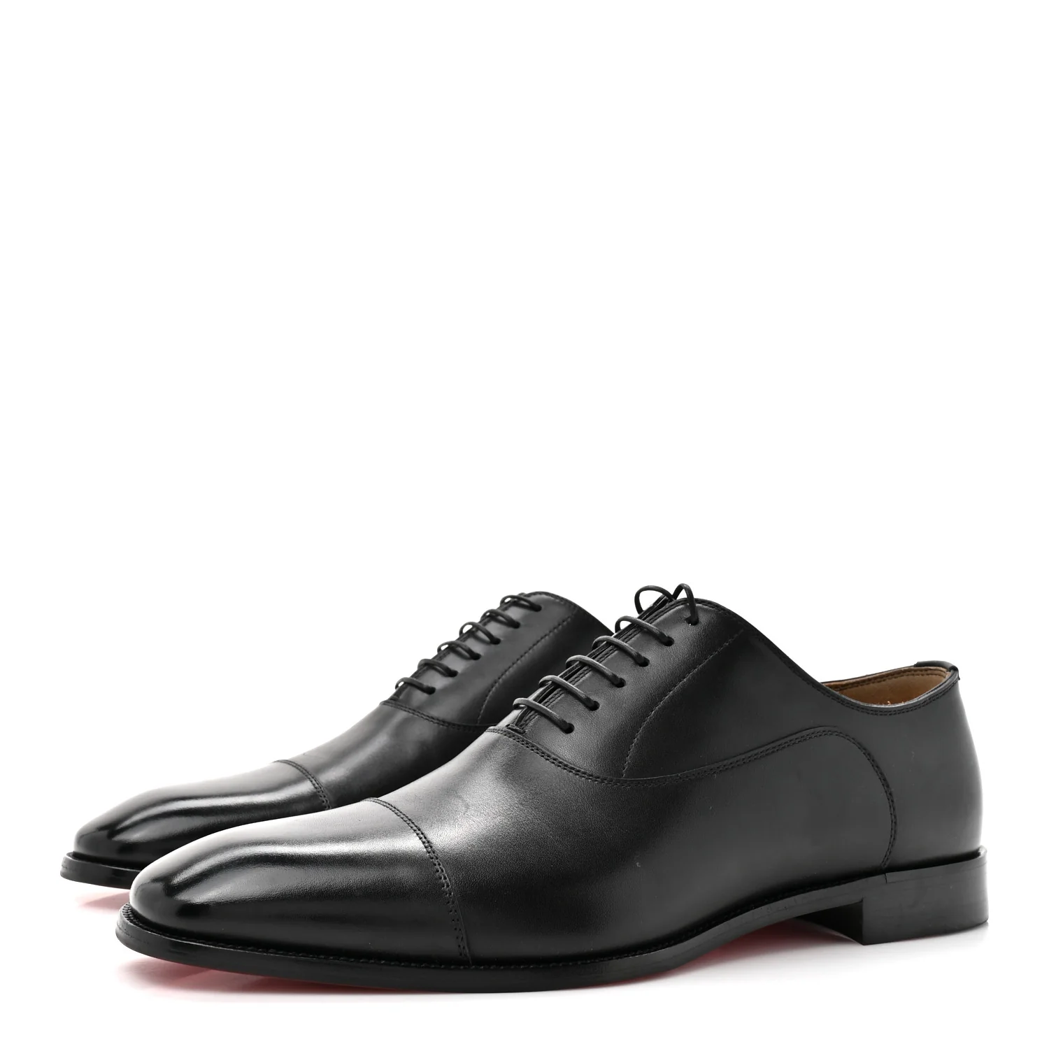 Calfskin Mens Greggroy Flat Derby Oxford 41.5 Black - Image 4