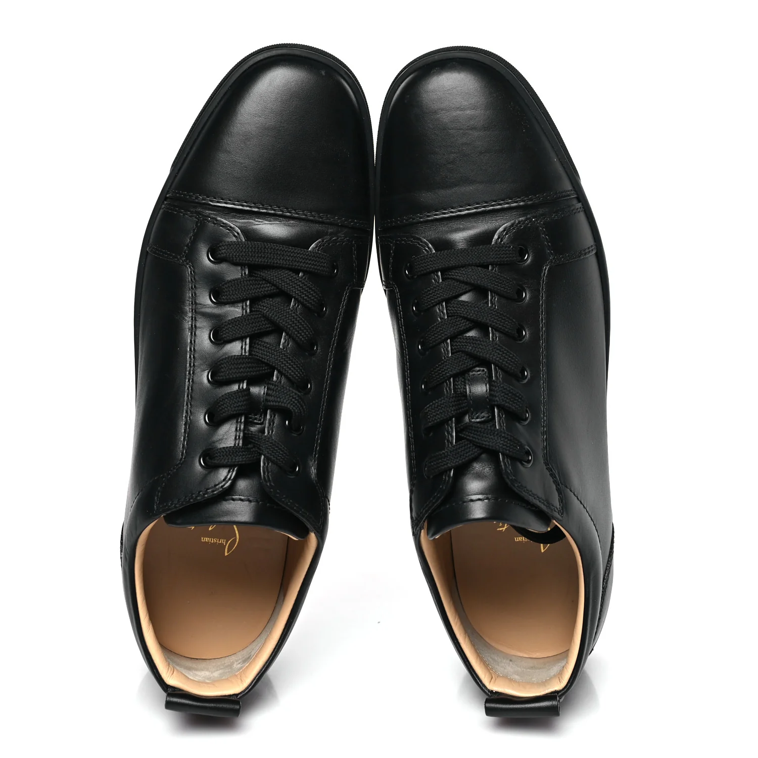 Calfskin Mens Louis Junior Flat Sneakers 43.5 Black - Image 2