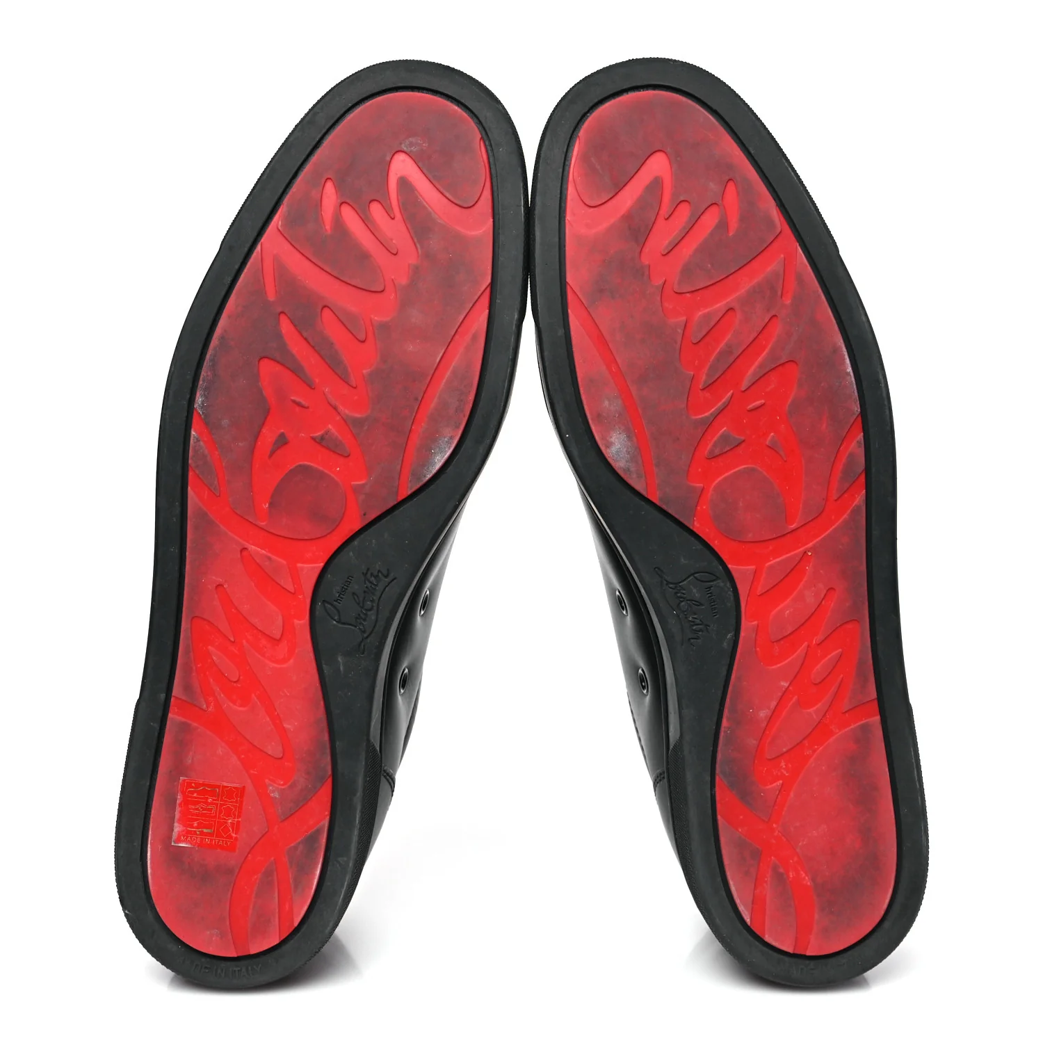 Calfskin Mens Louis Junior Flat Sneakers 43.5 Black - Image 6