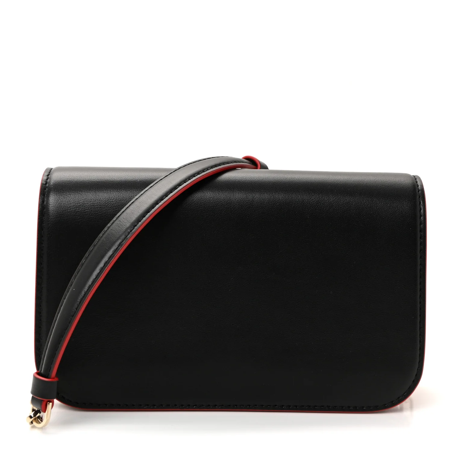 Calfskin Nappa Leopard Print Spikes Small Paloma Bag Black
