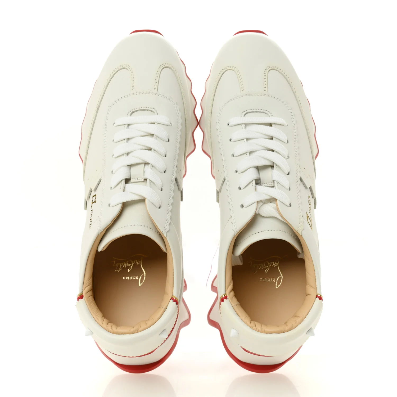 Calfskin Neoprene Womens Loubishark Sneakers 39 White - Image 2