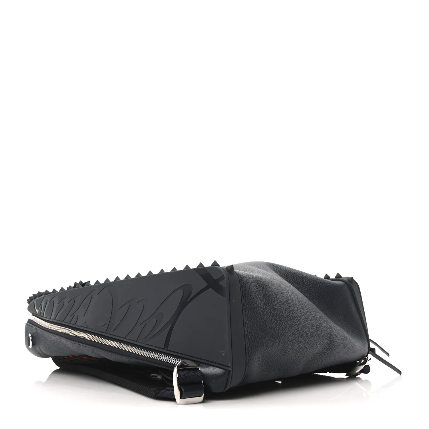 Calfskin Nylon Backparis Spiked Backpack Marine - Image 4