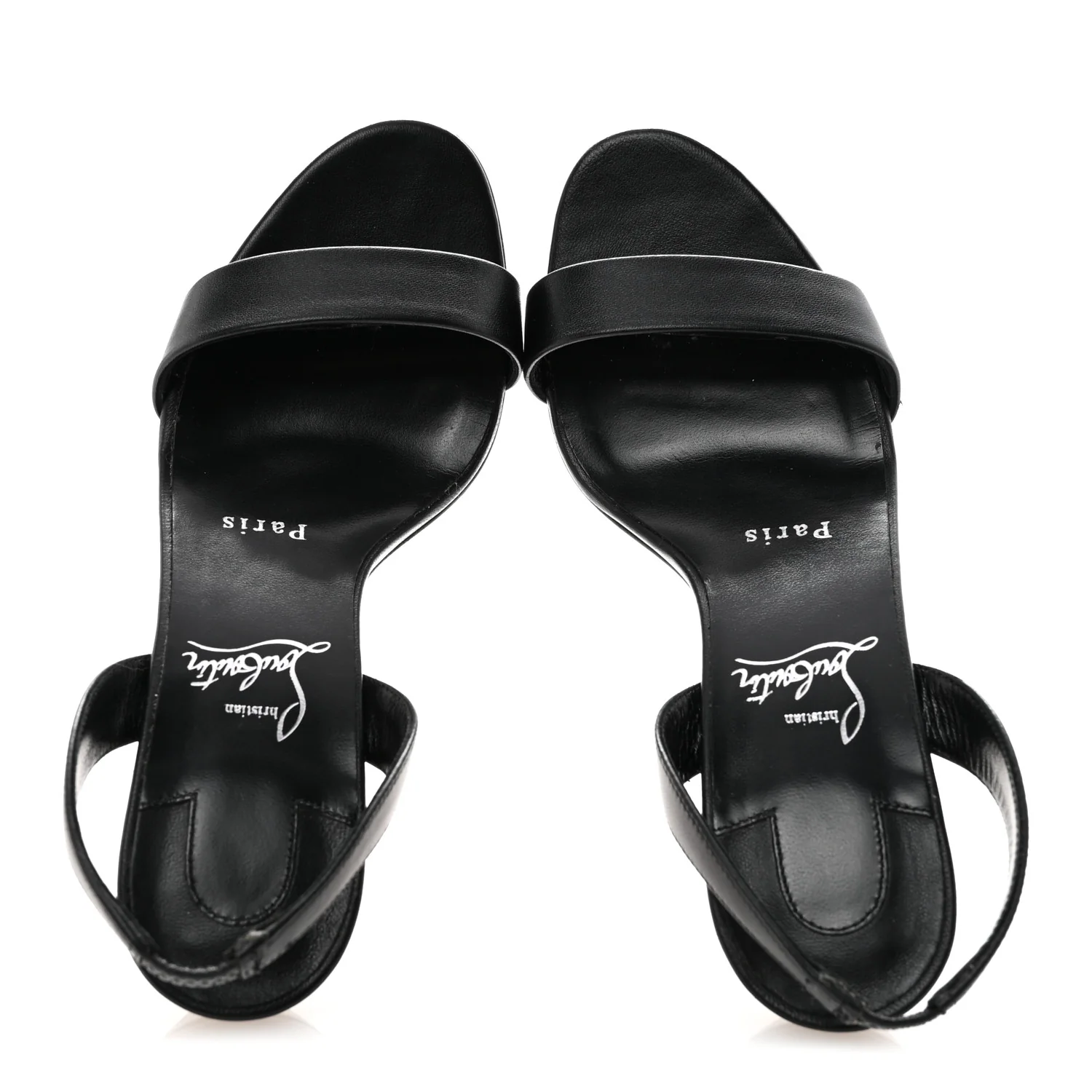 Calfskin O Marylin 85 Slingback Sandal Heels 36.5 Black - Image 2