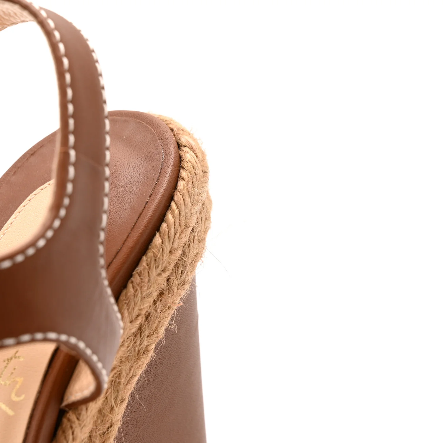 Calfskin Rope Zero Problem 140 Espadrille Wedges 35 Brown - Image 9
