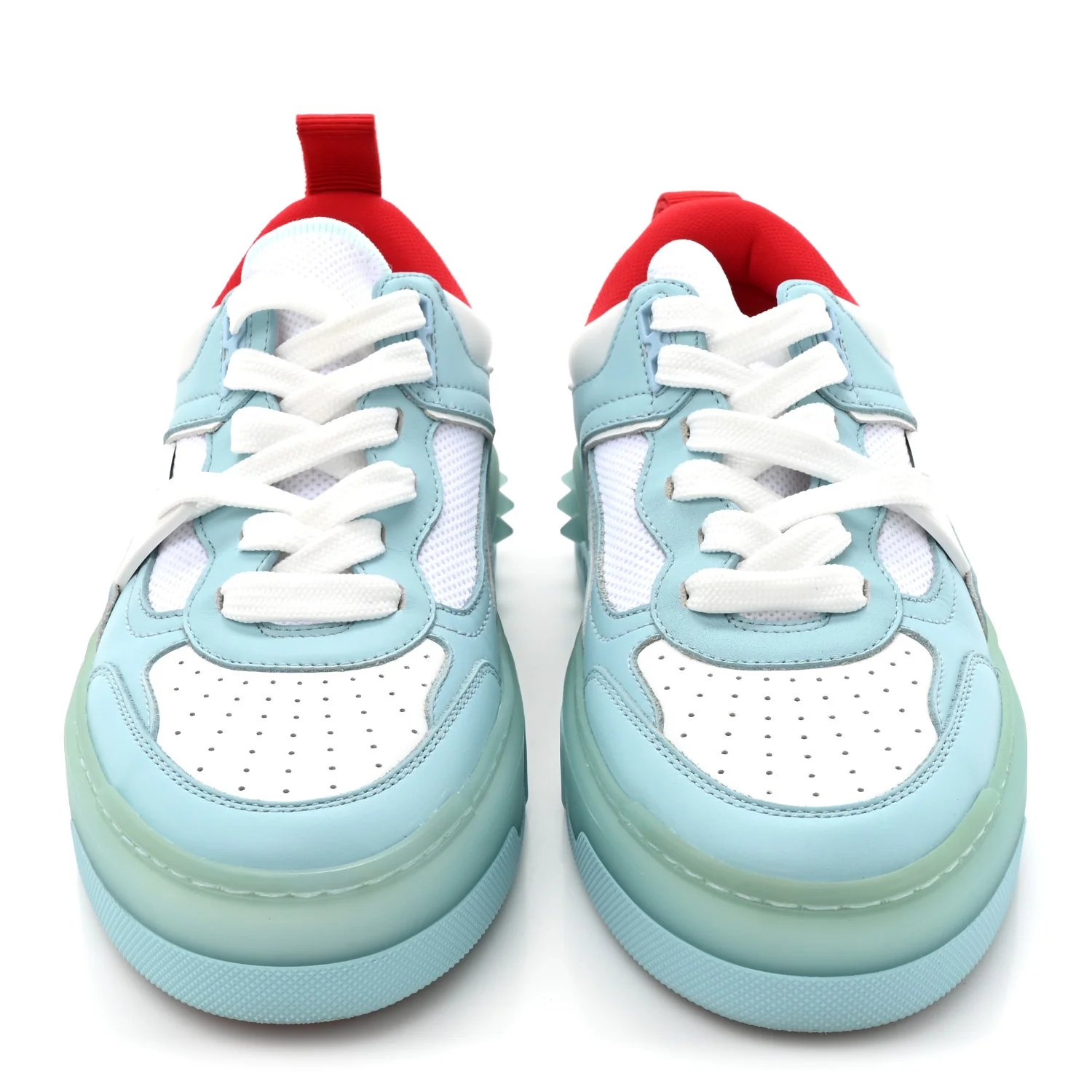 Calfskin Spike Astroloubi Donna Low Top Sneaker 36 Mineral White - Image 3