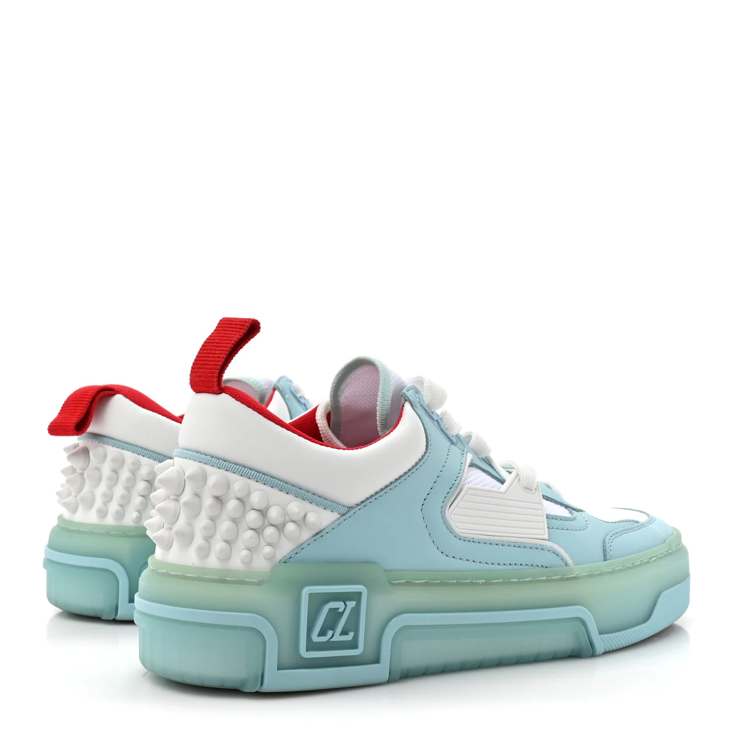 Calfskin Spike Astroloubi Donna Low Top Sneaker 36 Mineral White - Image 6