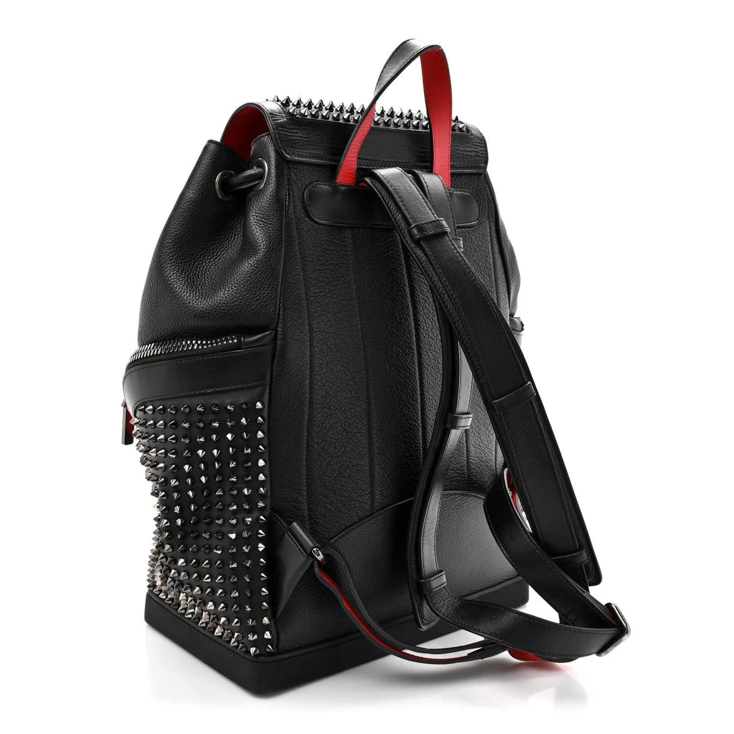 Calfskin Spiked Explorafunk Backpack Black - Image 3