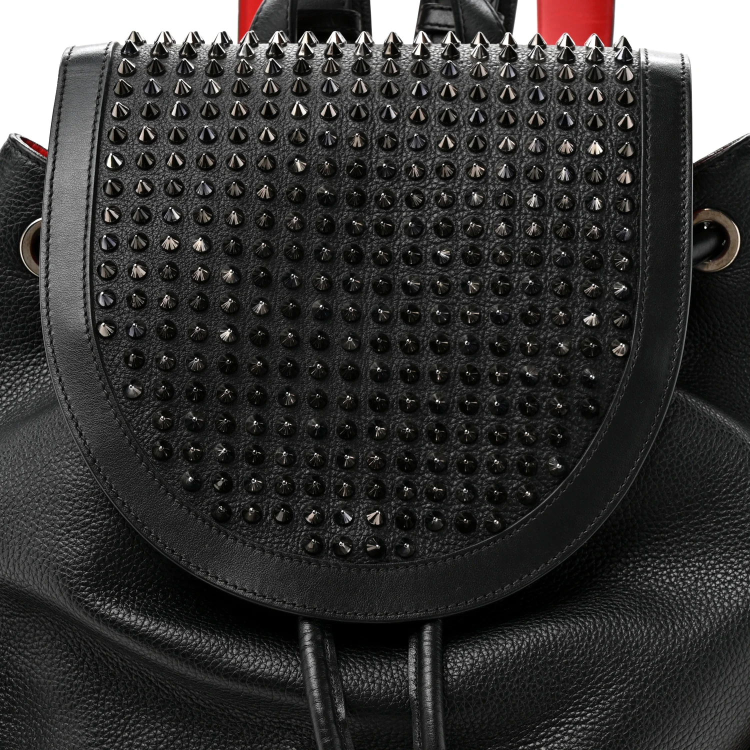 Calfskin Spiked Explorafunk Backpack Black - Image 7