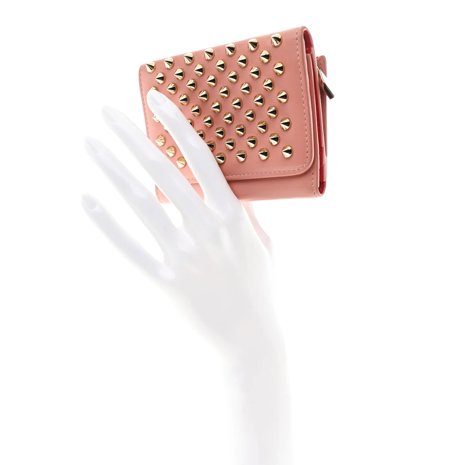 Calfskin Spiked Macaron Mini Spiked Wallet Ronsard - Image 2