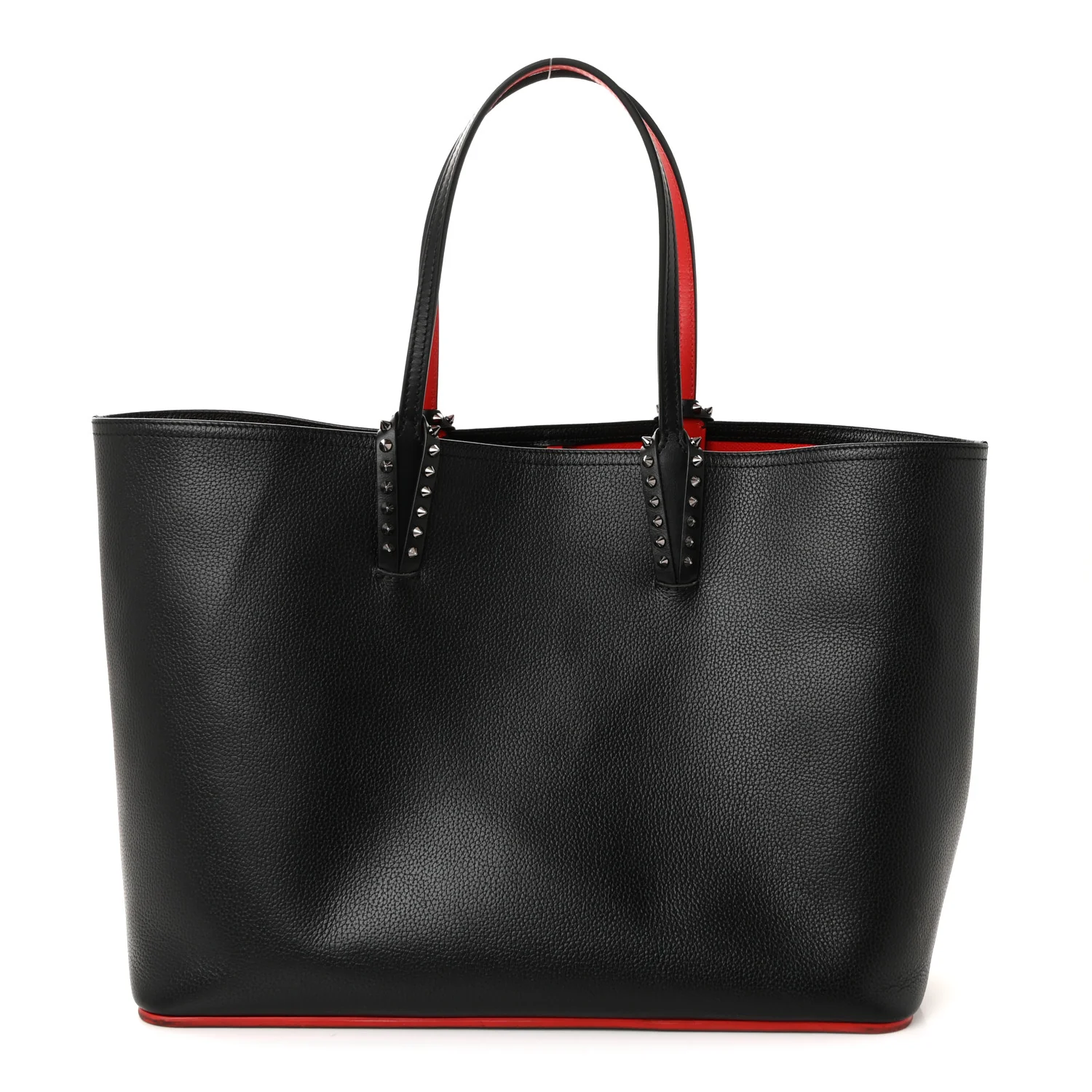 Calfskin Spikes East West Cabata Tote Black