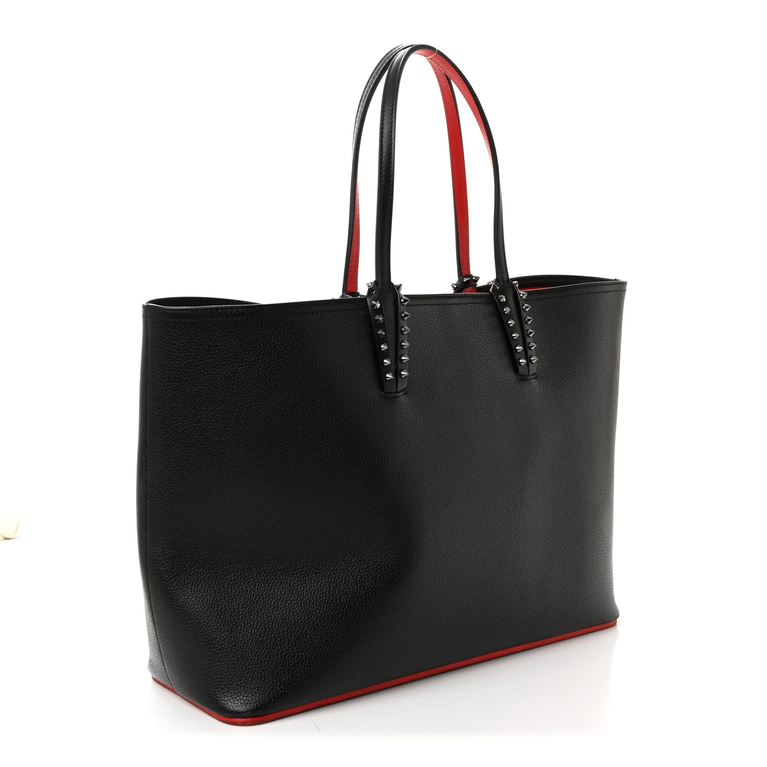 Calfskin Spikes East West Cabata Tote Black - Image 4