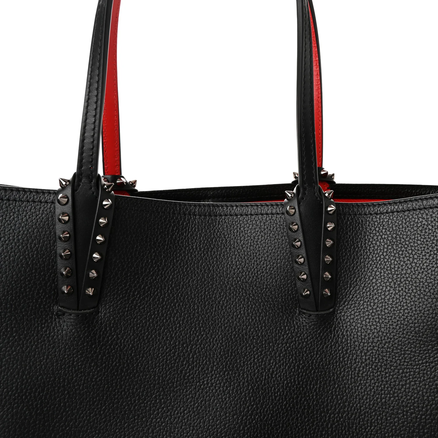 Calfskin Spikes East West Cabata Tote Black - Image 9