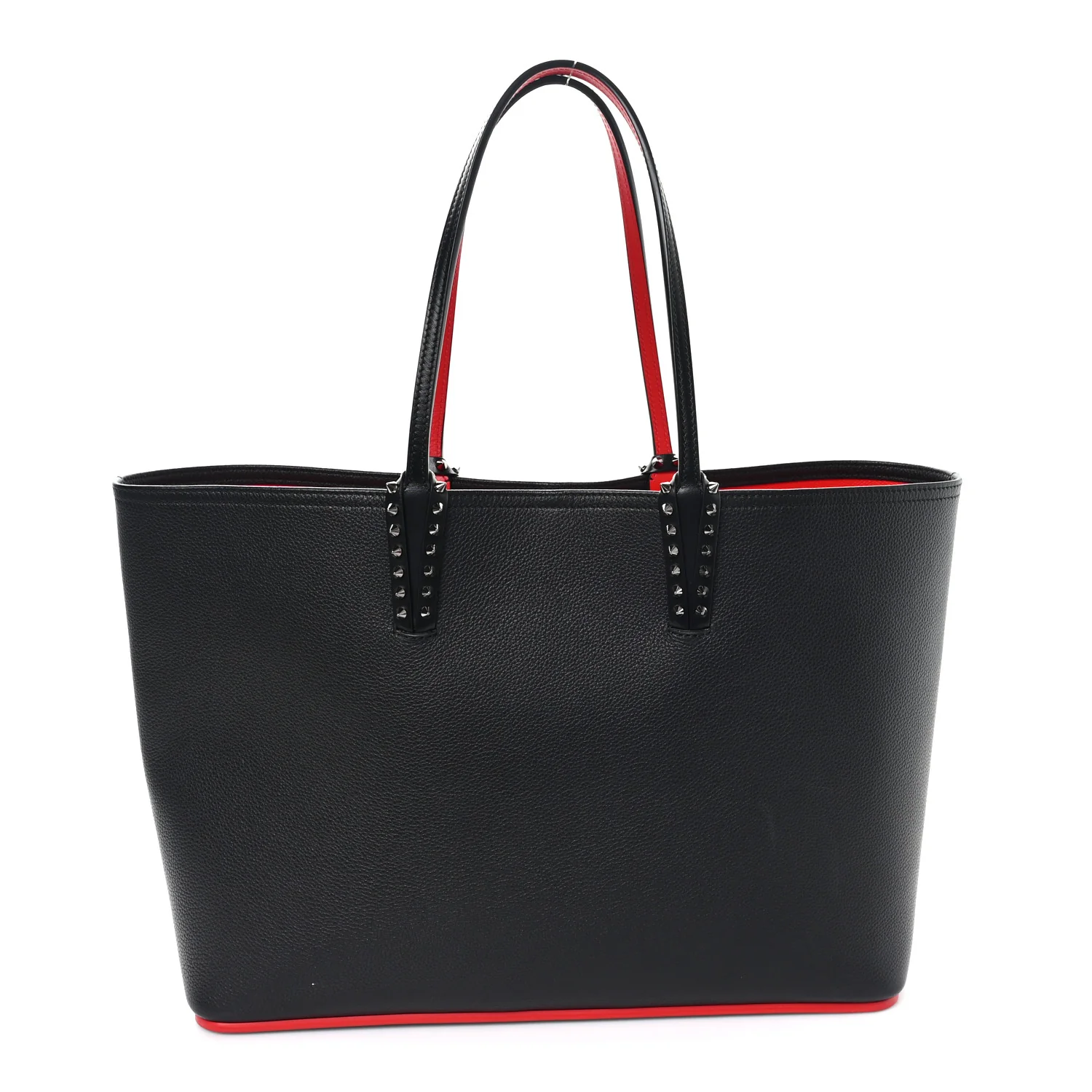 Calfskin Spikes East West Cabata Tote Black