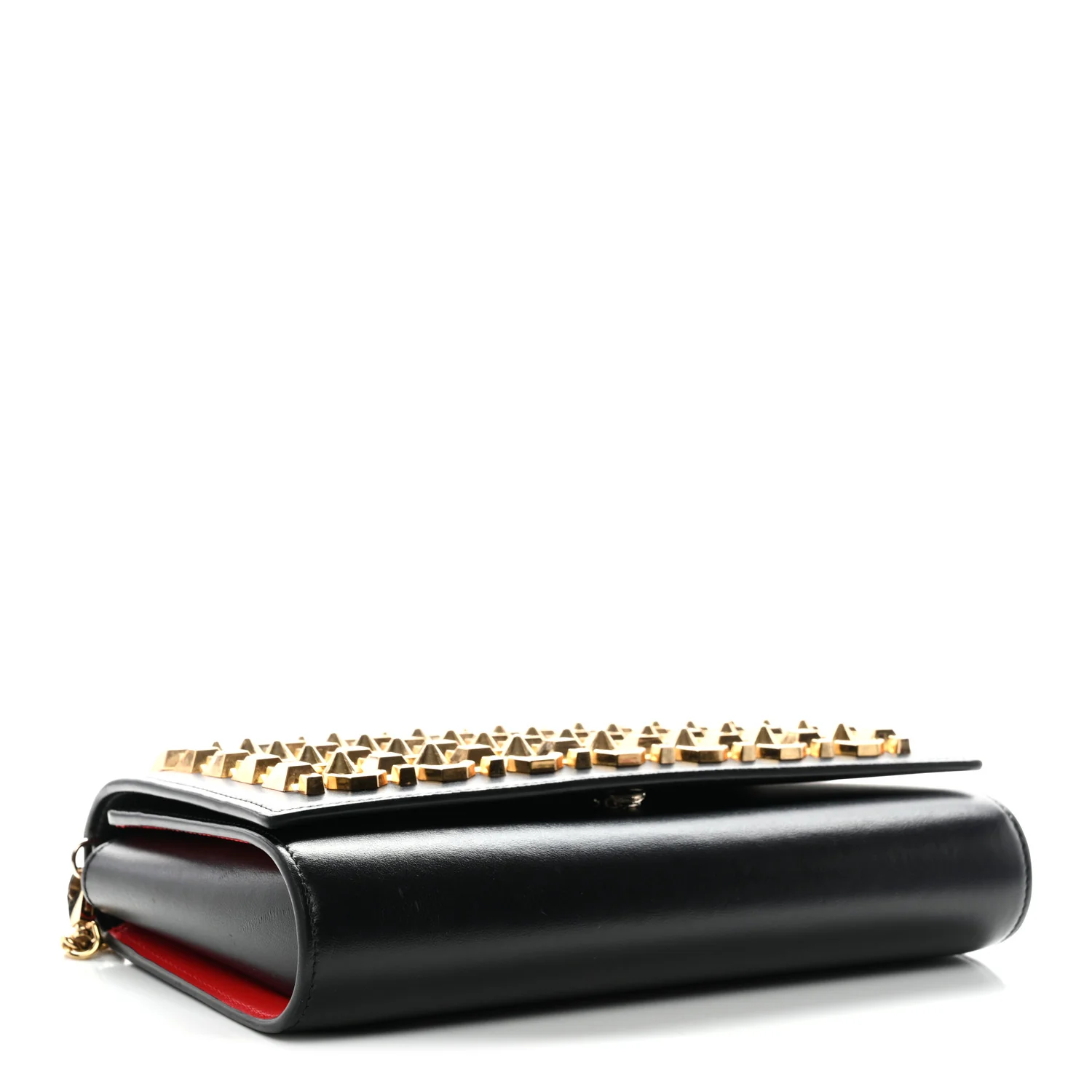 Calfskin Spikes Empire Paloma Clutch Black - Image 4