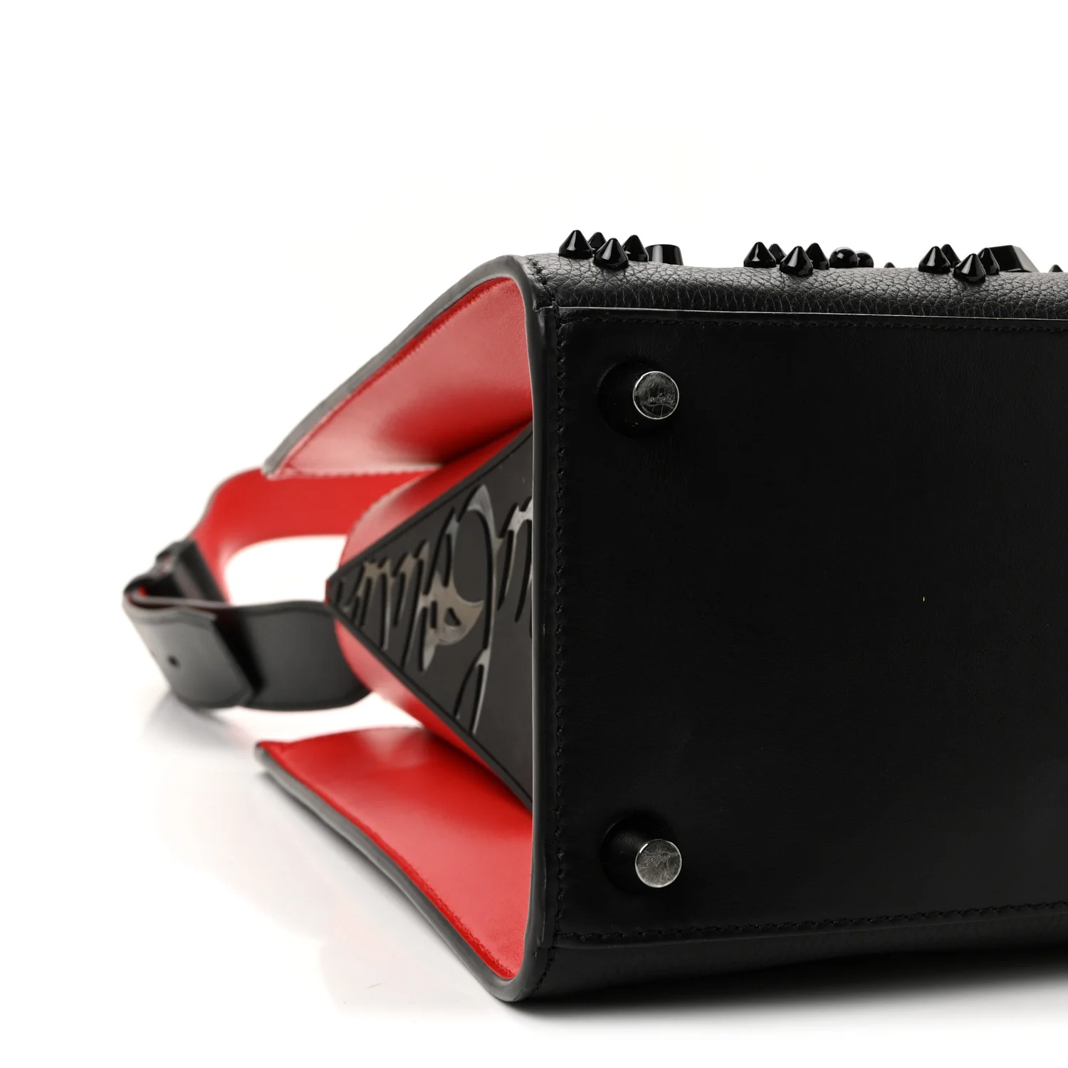 Calfskin Spikes Loubinthesky Medium Paloma Black - Image 9