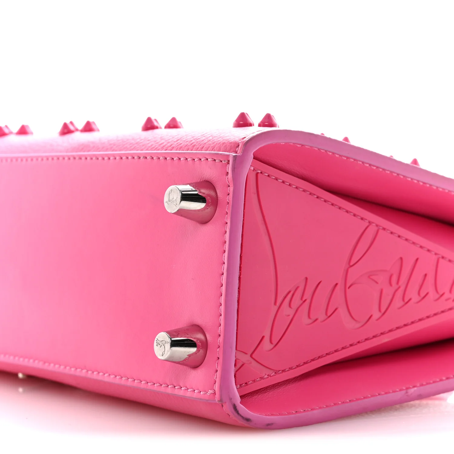Calfskin Spikes Loubinthesky Paloma Baguette Bolerose - Image 10