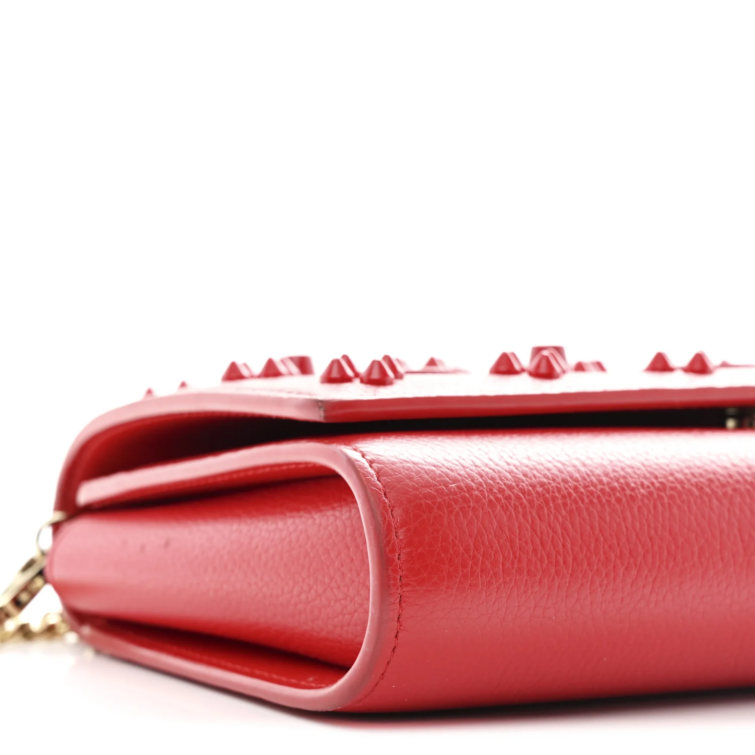 Calfskin Spikes Loubinthesky Paloma Clutch Red - Image 10