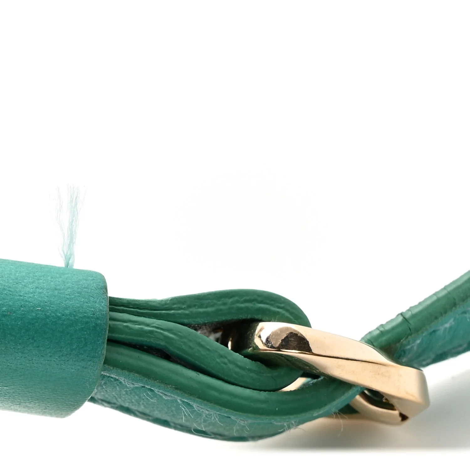Calfskin Spikes Loubiposh Chain Clutch Turquoise - Image 11