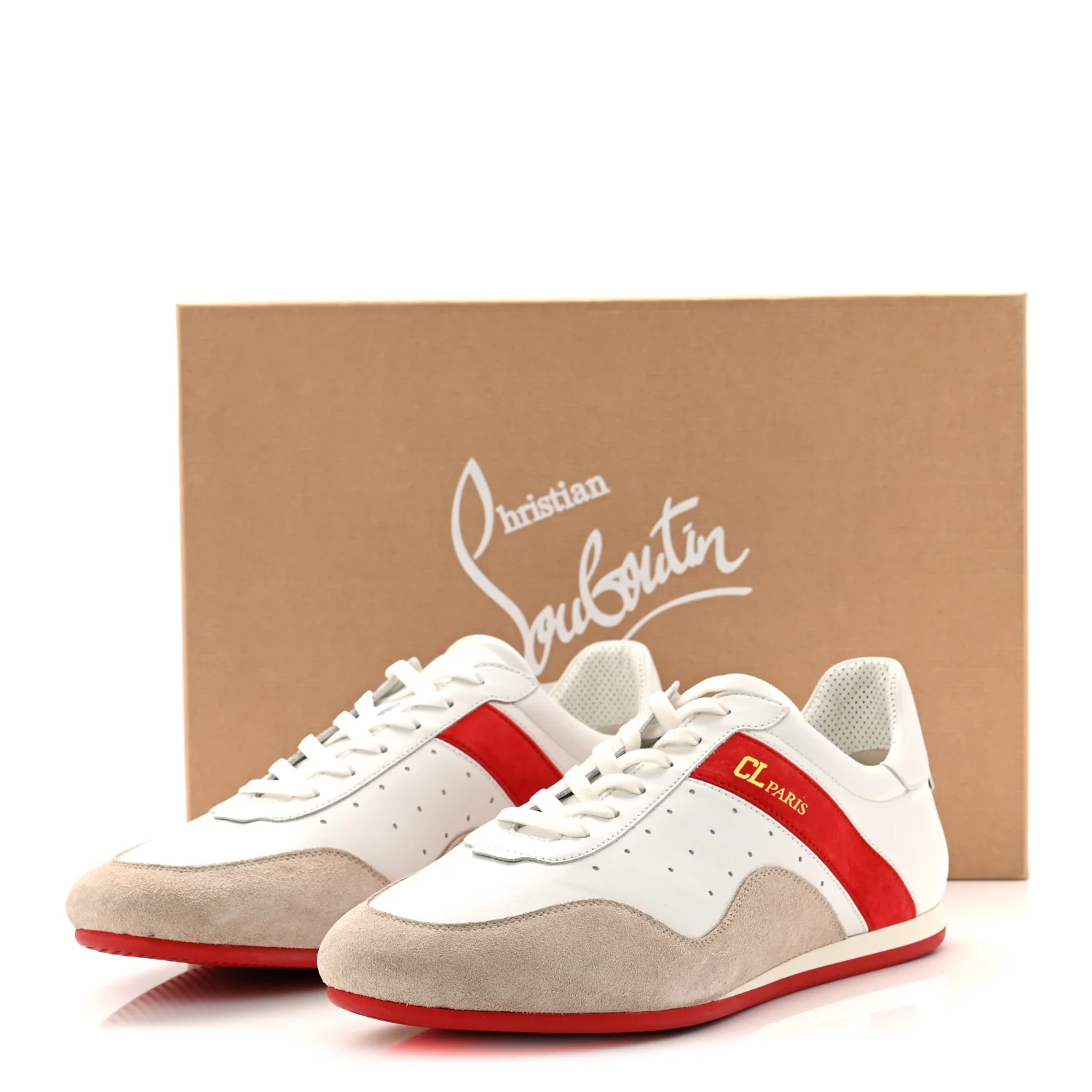 Calfskin Suede Mens My K Low Donna Flat Sneakers 43.5 Version White - Image 10