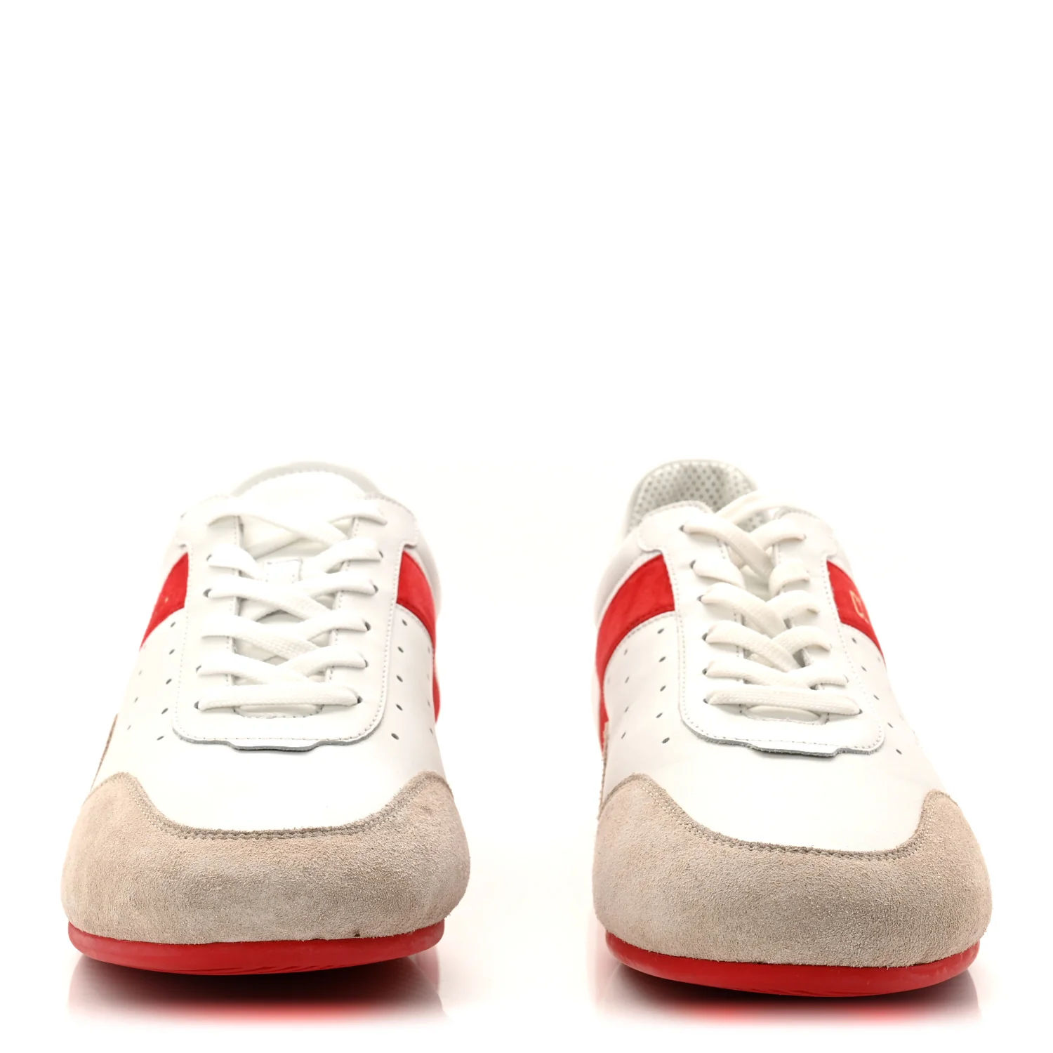 Calfskin Suede Mens My K Low Donna Flat Sneakers 43.5 Version White - Image 2