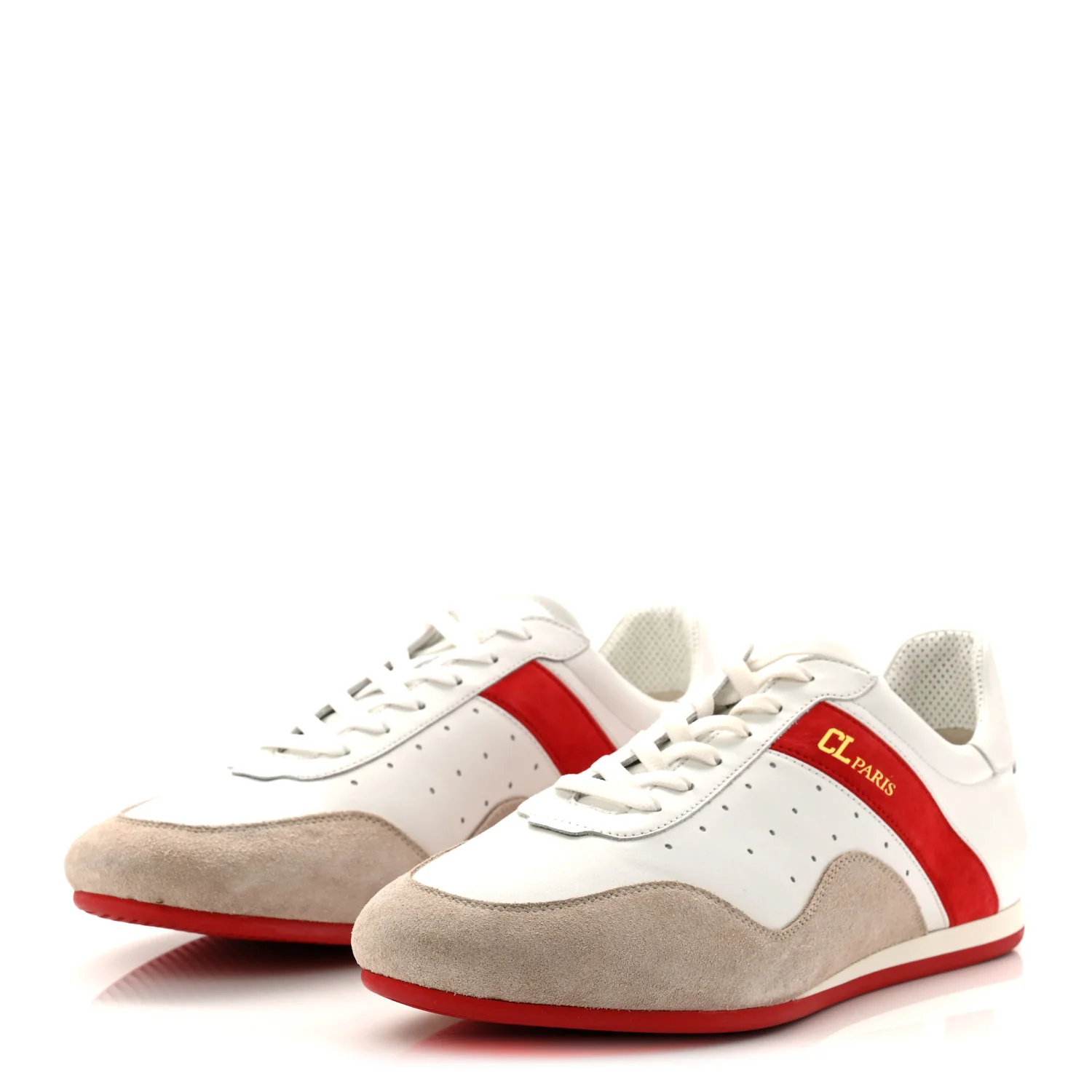 Calfskin Suede Mens My K Low Donna Flat Sneakers 43.5 Version White - Image 3