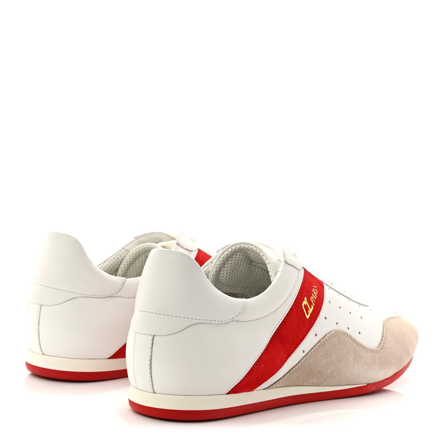 Calfskin Suede Mens My K Low Donna Flat Sneakers 43.5 Version White - Image 4