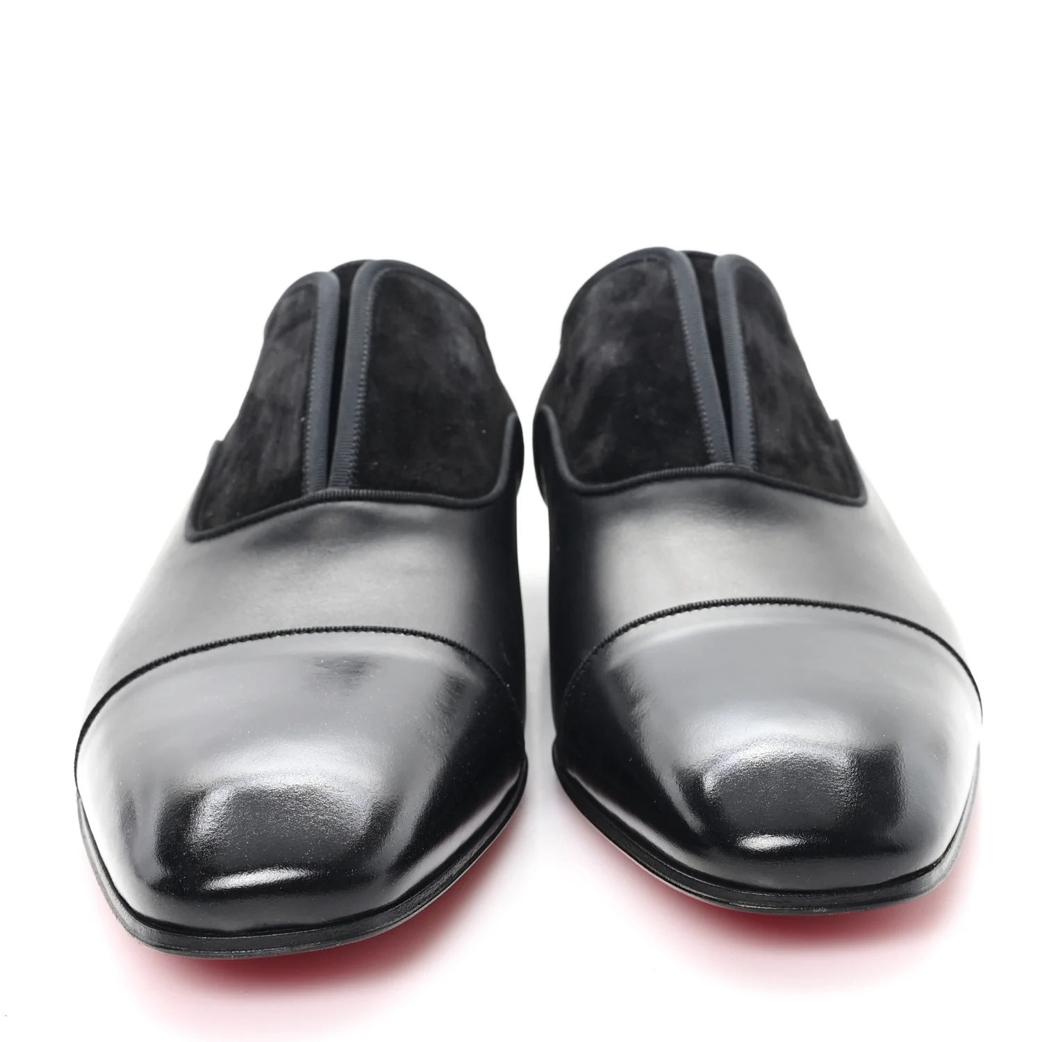 Calfskin Veau Velours Mens Alpha Male Flat 42.5 Black - Image 3