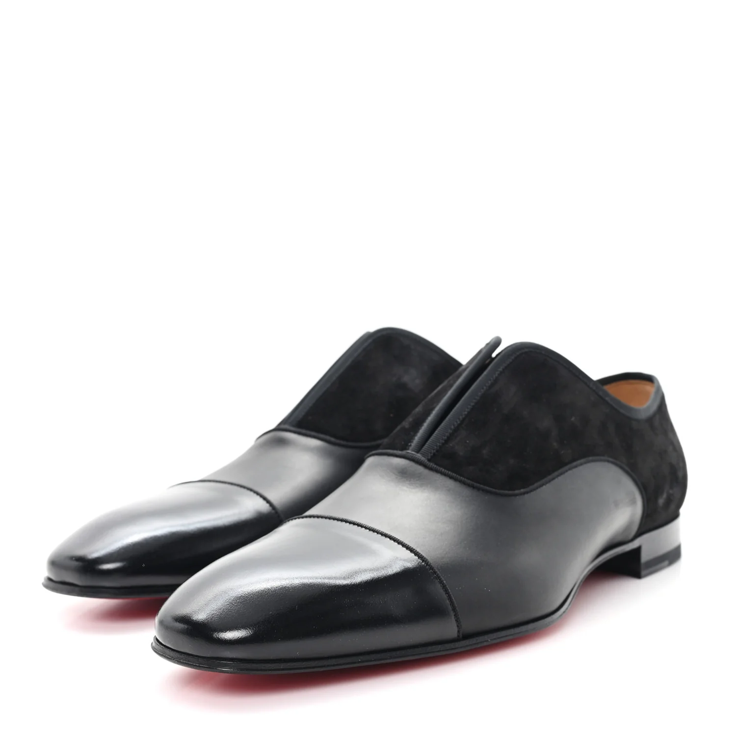 Calfskin Veau Velours Mens Alpha Male Flat 42.5 Black - Image 4
