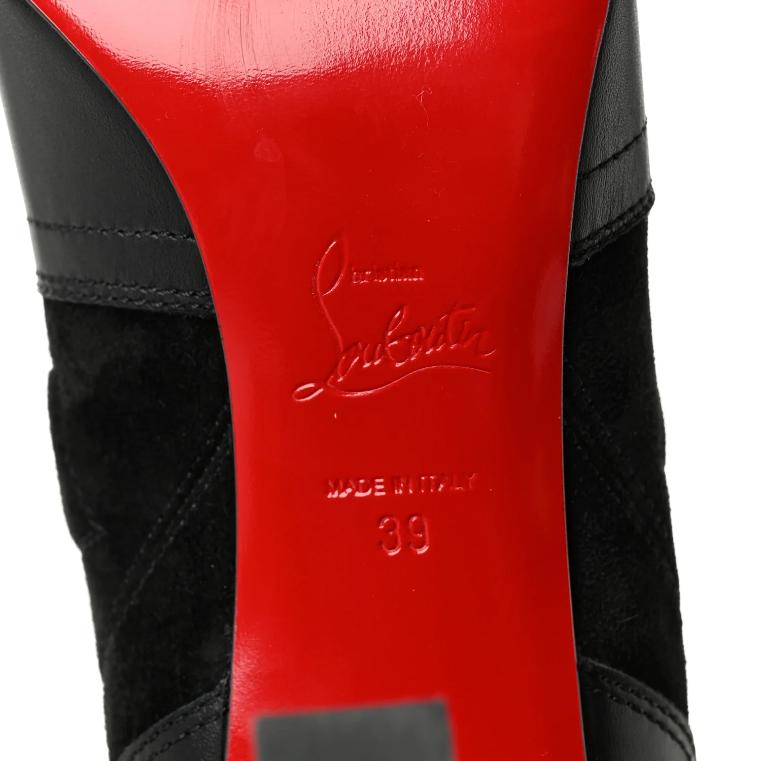 Calfskin Veau Velours Santia Botta 85 Tall Boots 39 Black - Image 6