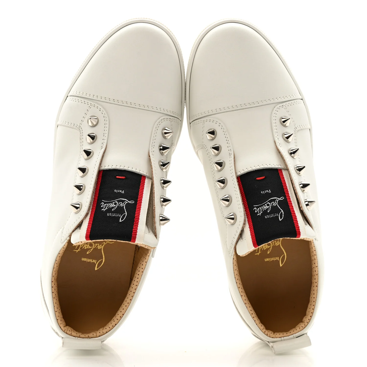 Calfskin Womens F.A.V Fique A Vontade Flat Sneakers 38 White - Image 3