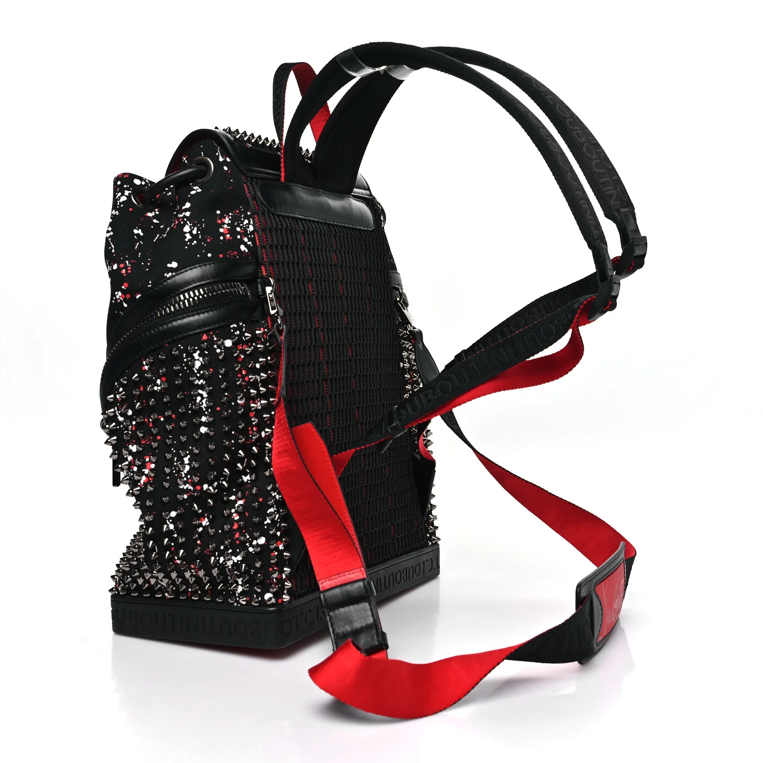 Canvas Splash Print Spiked Explorafunk Backpack Multicolor - Image 3