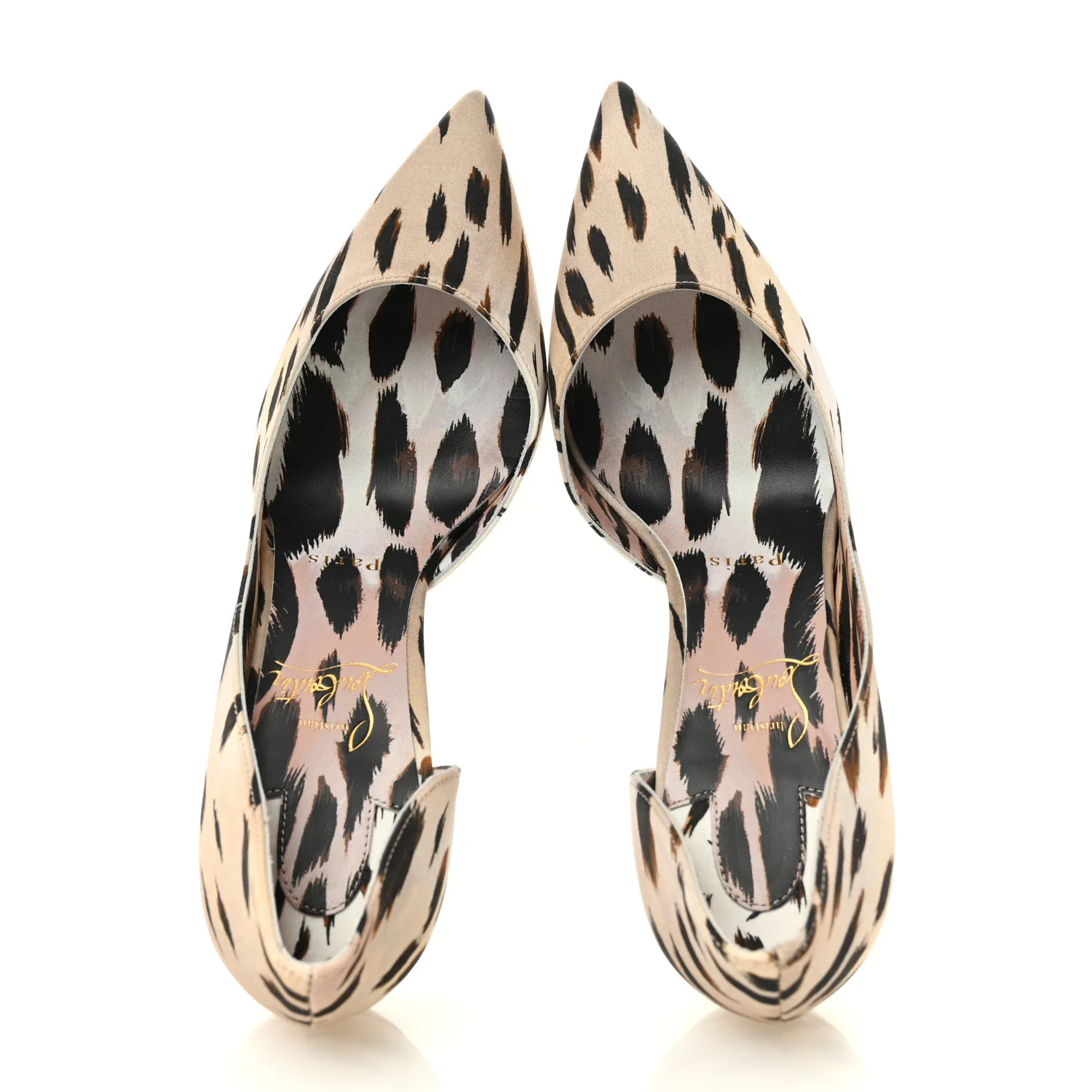 Crepe Satin Leopard Print Gigi Iriza 85 Pumps 37.5 Vintage Rose - Image 2