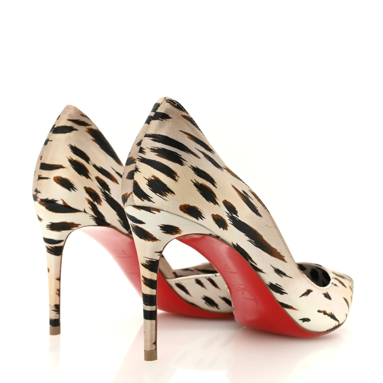 Crepe Satin Leopard Print Gigi Iriza 85 Pumps 37.5 Vintage Rose - Image 5