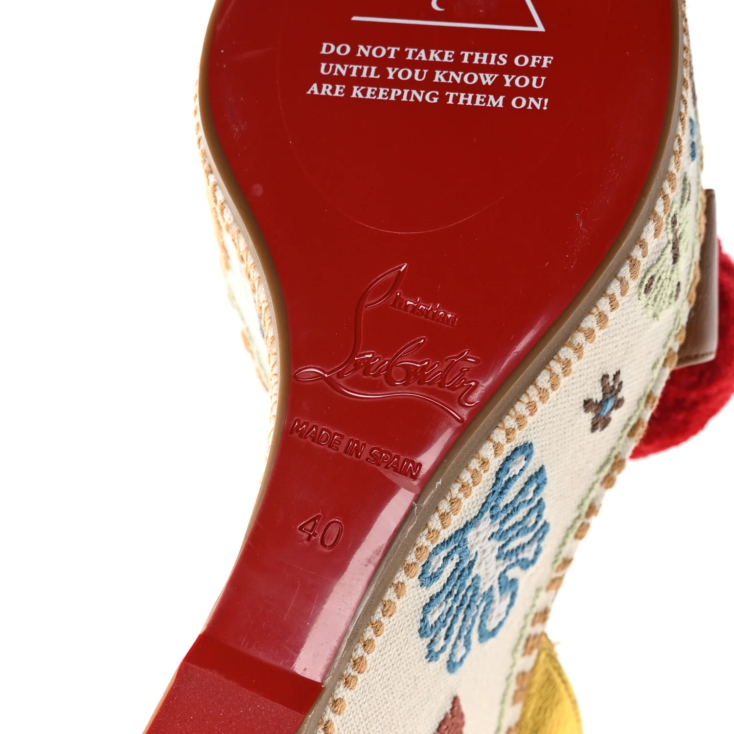 Denim Embroidered Cycladissimo 120 Wedge Sandals 40 Multicolor - Image 8