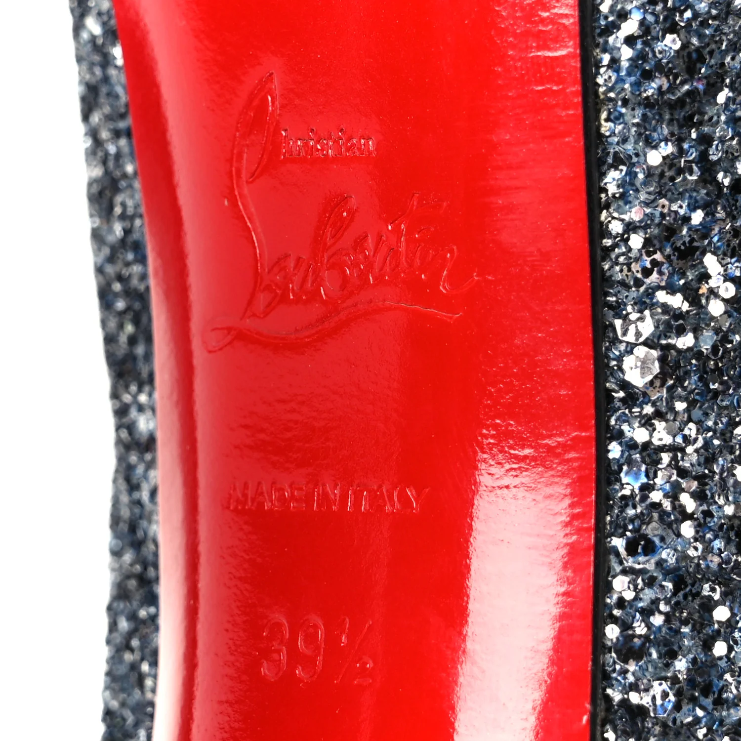 Glitter Daffodile Spotlight 160 Pumps 39.5 Blue Khol - Image 8