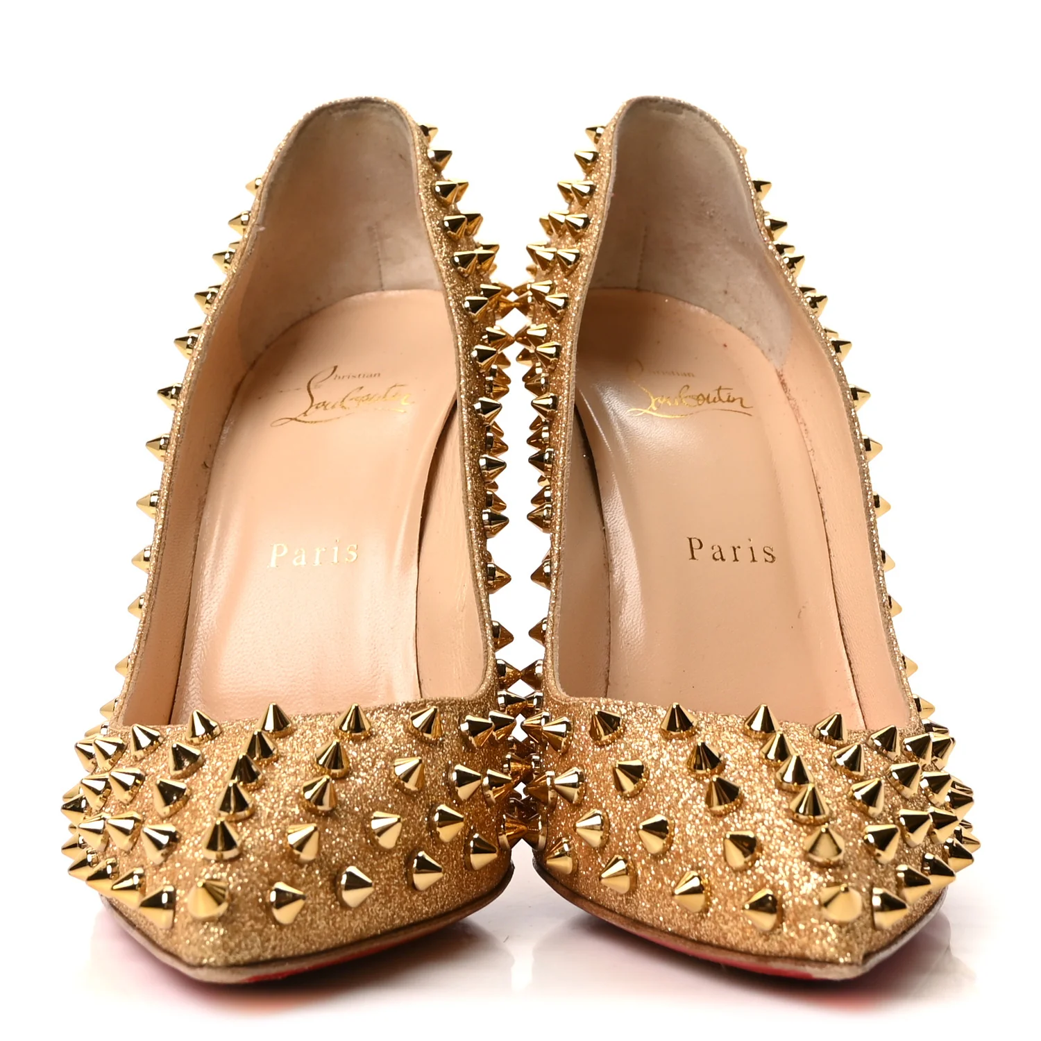 Glitter Mini Specchio Follies Spikes 100 Pumps 39.5 Gold - Image 3
