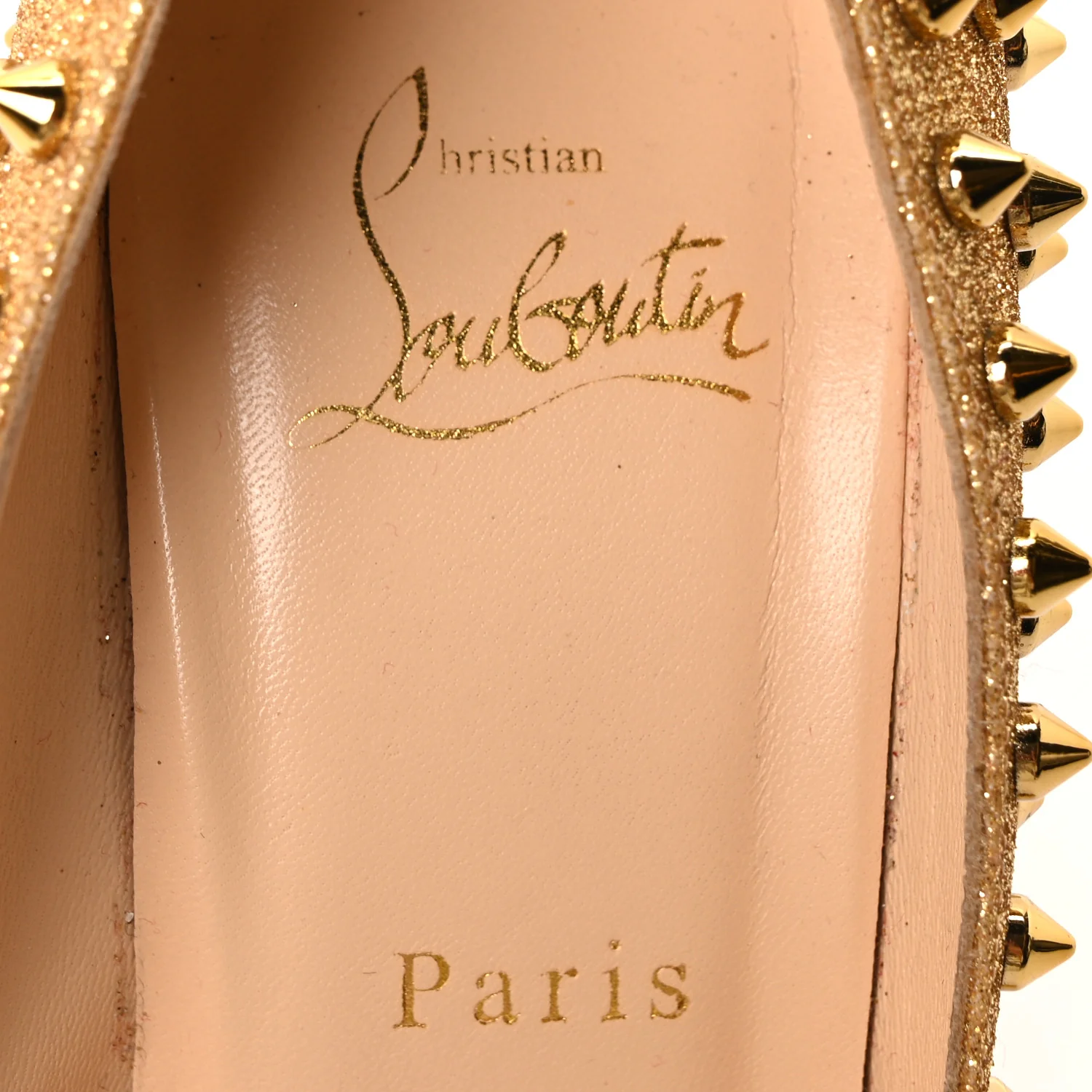 Glitter Mini Specchio Follies Spikes 100 Pumps 39.5 Gold - Image 8