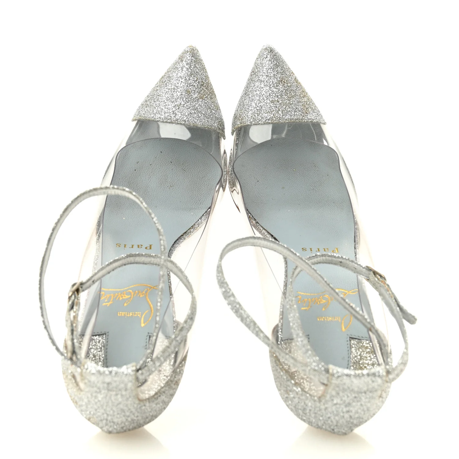 Glitter PVC Un Bout 100 Pumps 35 Silver - Image 2