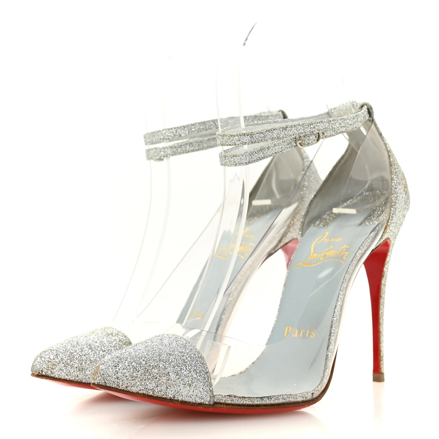 Glitter PVC Un Bout 100 Pumps 35 Silver - Image 4