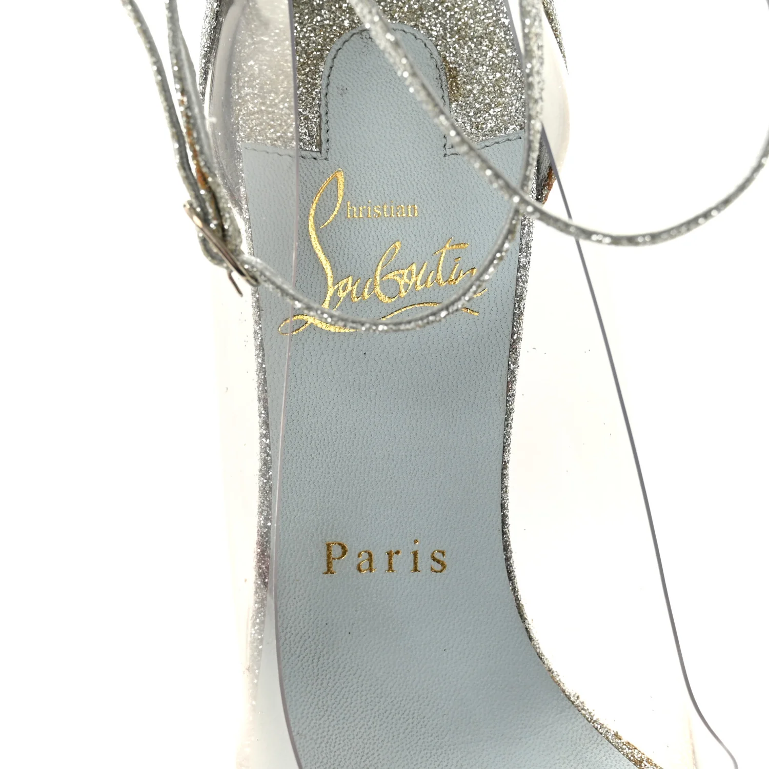 Glitter PVC Un Bout 100 Pumps 35 Silver - Image 7