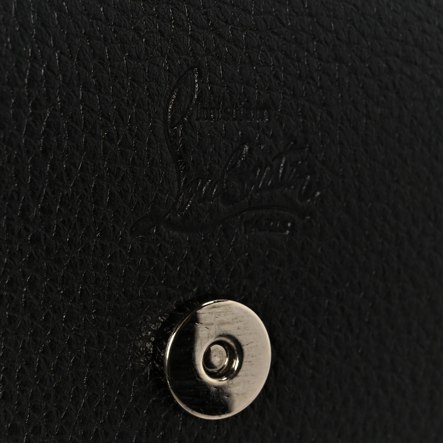 Grained Calfskin By My Side Wallet On Chain Black - Image 7